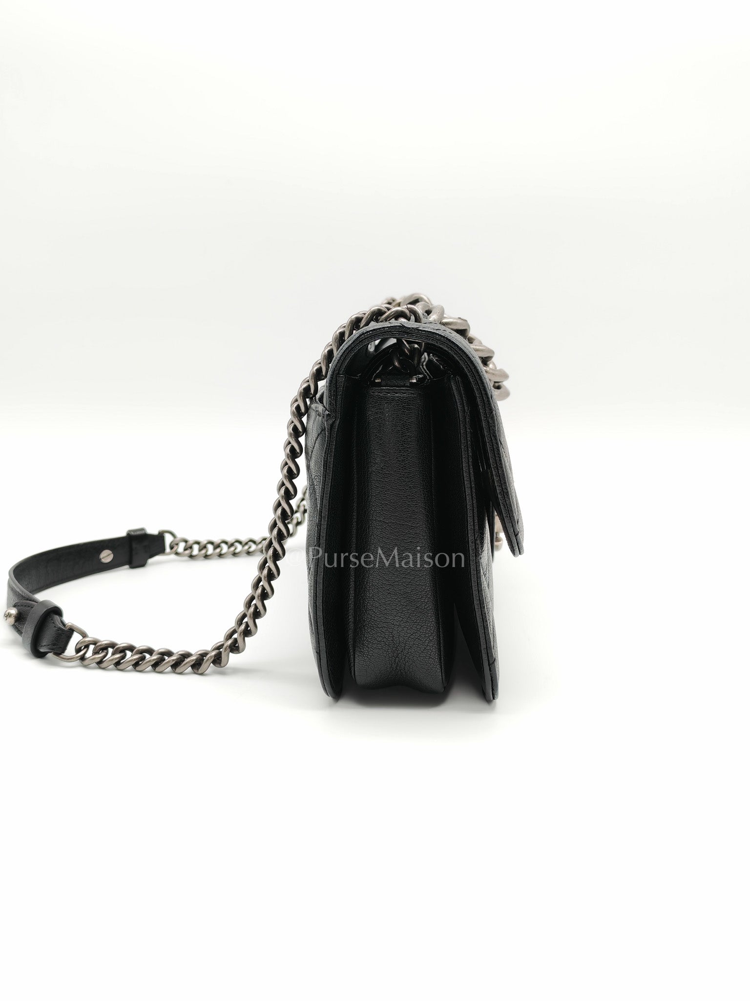 Perfect Edge Flap in Quilted Goatskin Leather and Ruthenium Hardware Series 21 | Purse Maison Luxury Bags Shop