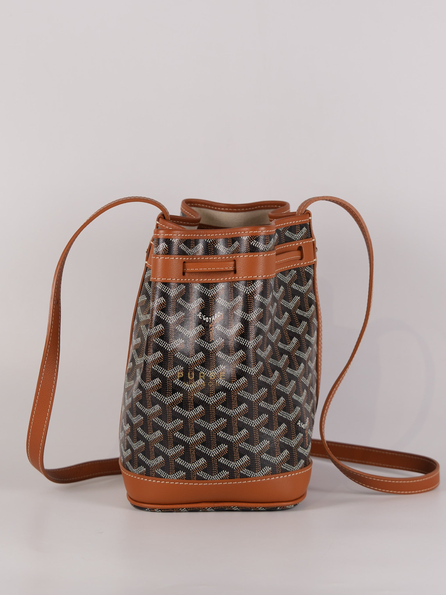 Petit Flot Bucket Bag in Tan Goyardine Canvas | Purse Maison Luxury Bags Shop