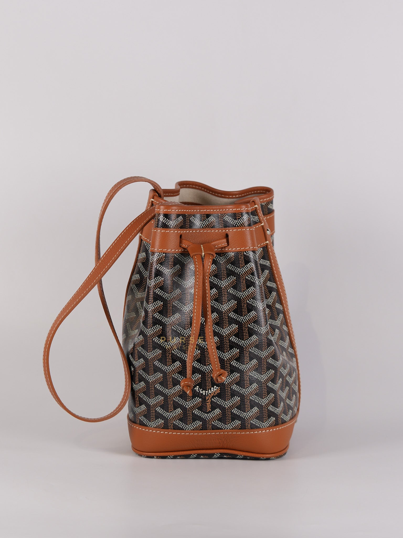 Petit Flot Bucket Bag in Tan Goyardine Canvas | Purse Maison Luxury Bags Shop