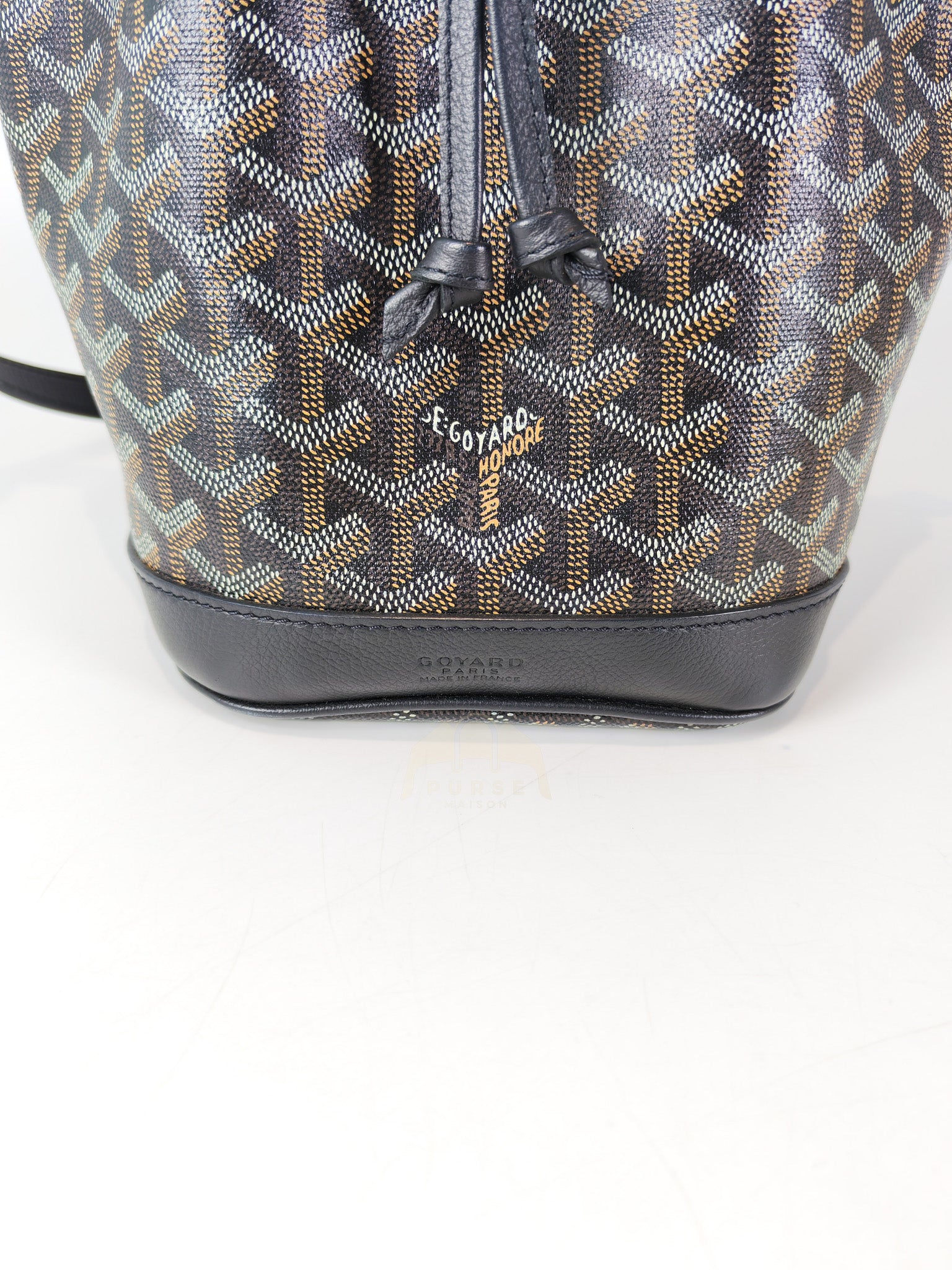 Petit Flot Bucket Sling Bag PM in Black Goyardine Canvas | Purse Maison Luxury Bags Shop