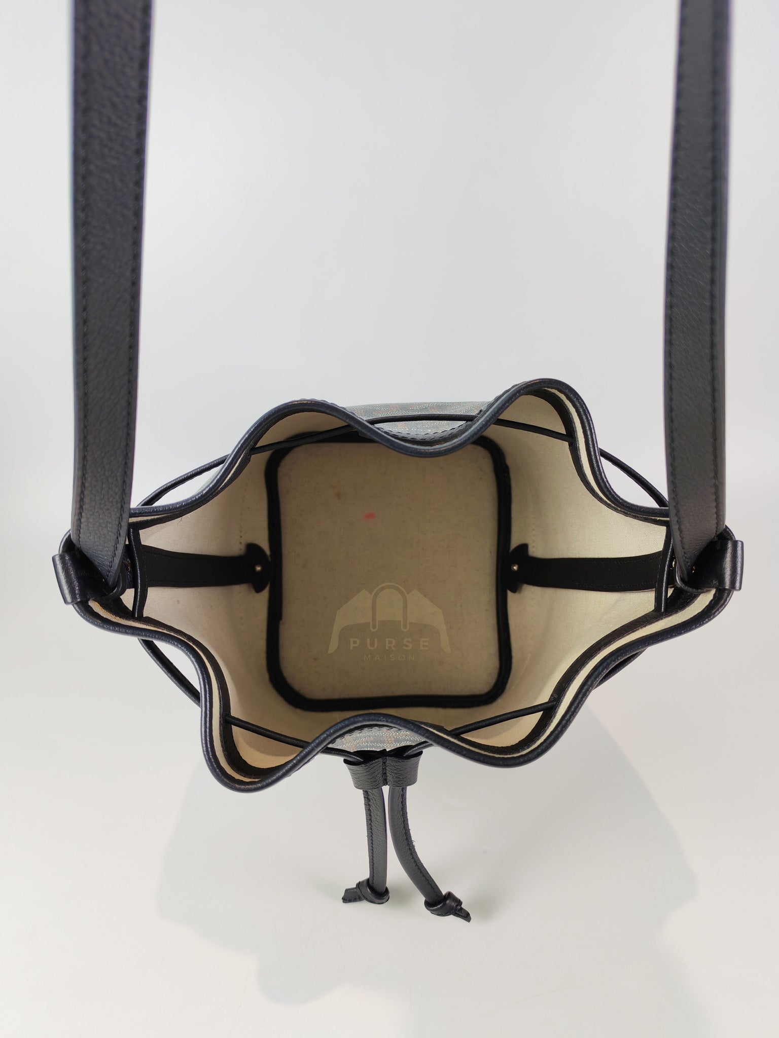 Petit Flot Bucket Sling Bag PM in Black Goyardine Canvas | Purse Maison Luxury Bags Shop