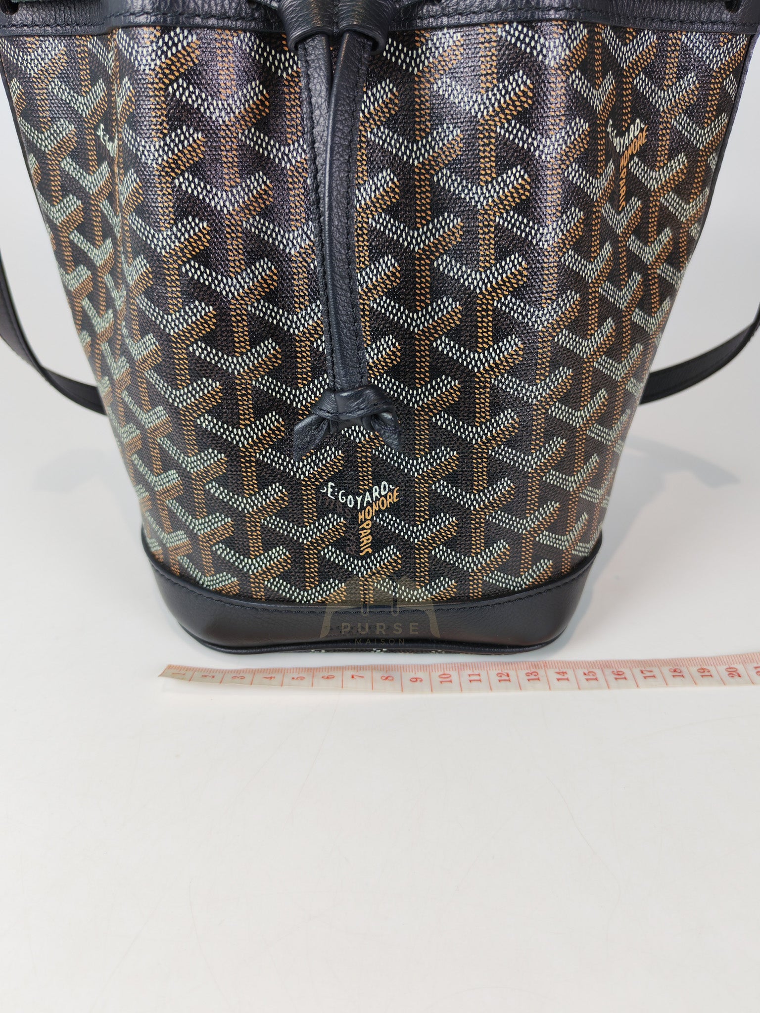 Petit Flot Bucket Sling Bag PM in Black Goyardine Canvas | Purse Maison Luxury Bags Shop