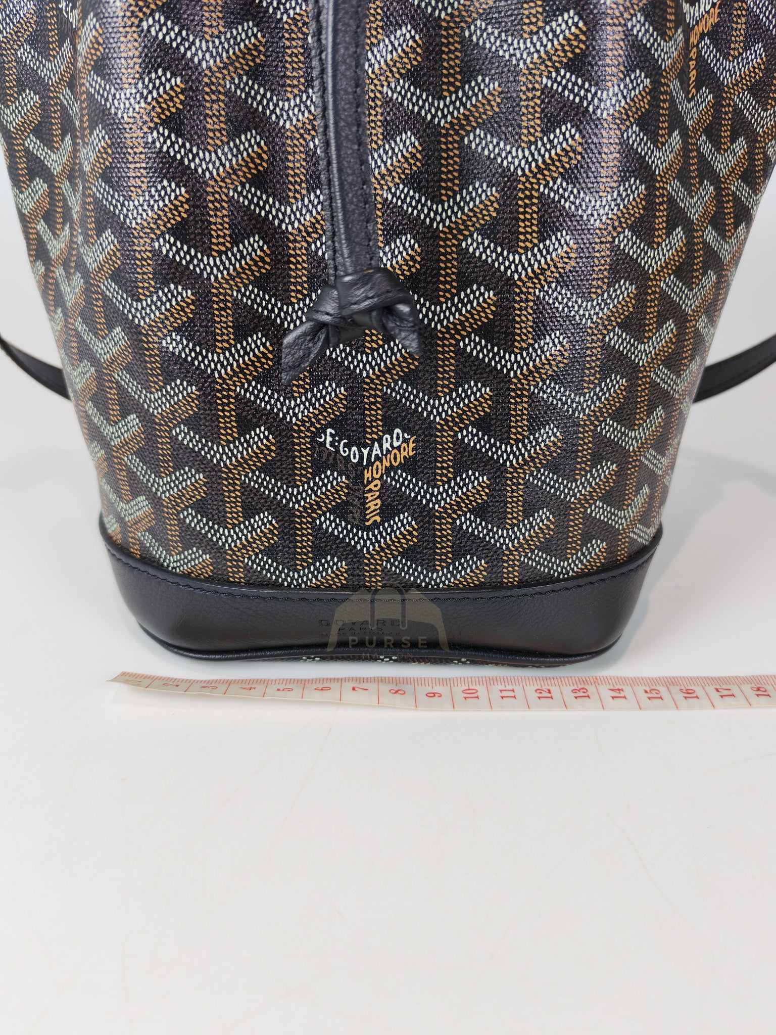 Petit Flot Bucket Sling Bag PM in Black Goyardine Canvas | Purse Maison Luxury Bags Shop