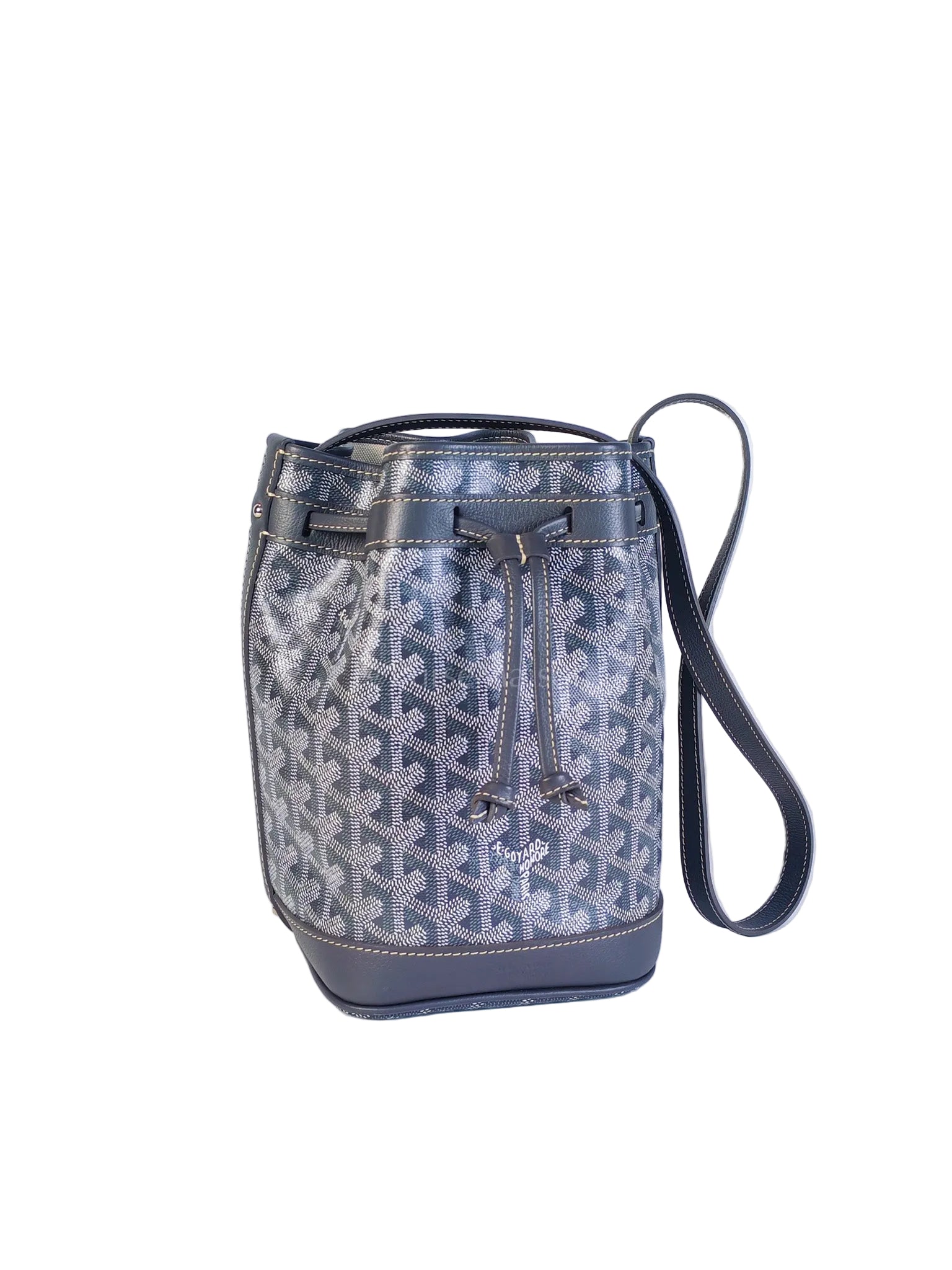 Petit Flot Bucket Sling Bag PM in Gray/Gris Goyardine Canvas | Purse Maison Luxury Bags Shop