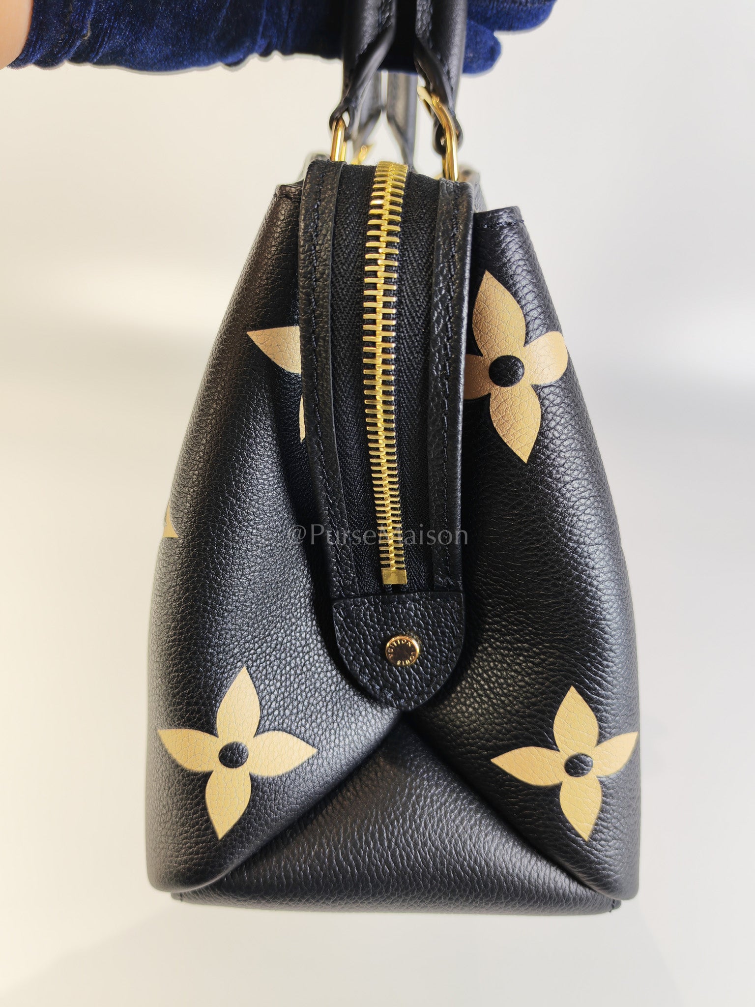 Petit Palais PM Bicolor Monogram Leather (Microchip) | Purse Maison Luxury Bags Shop