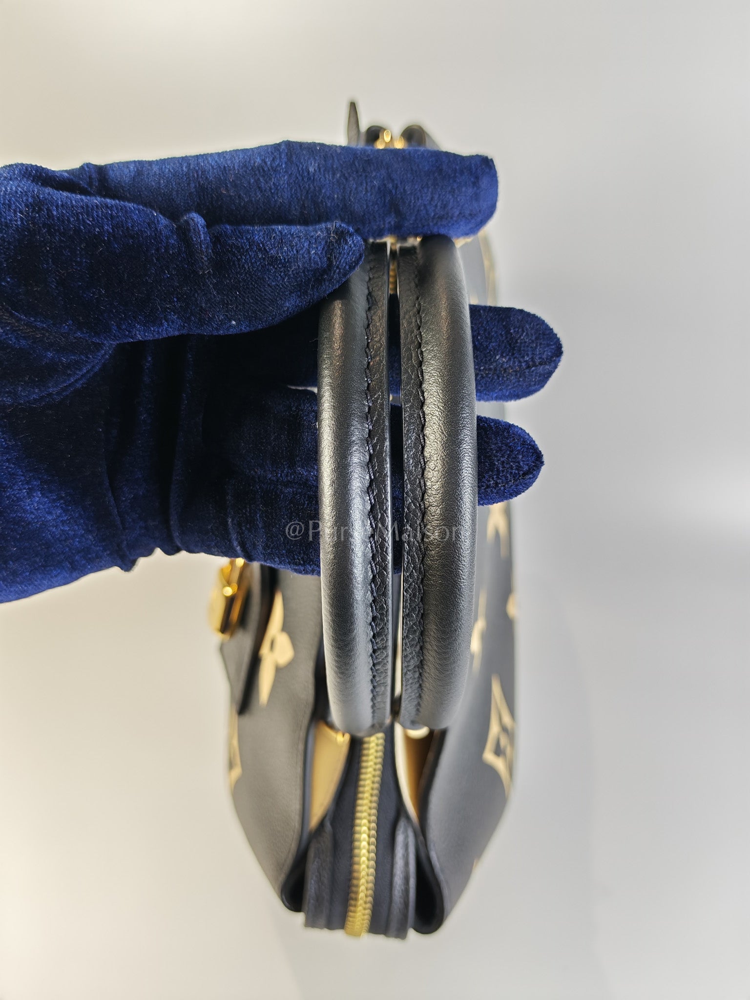 Petit Palais PM Bicolor Monogram Leather (Microchip) | Purse Maison Luxury Bags Shop