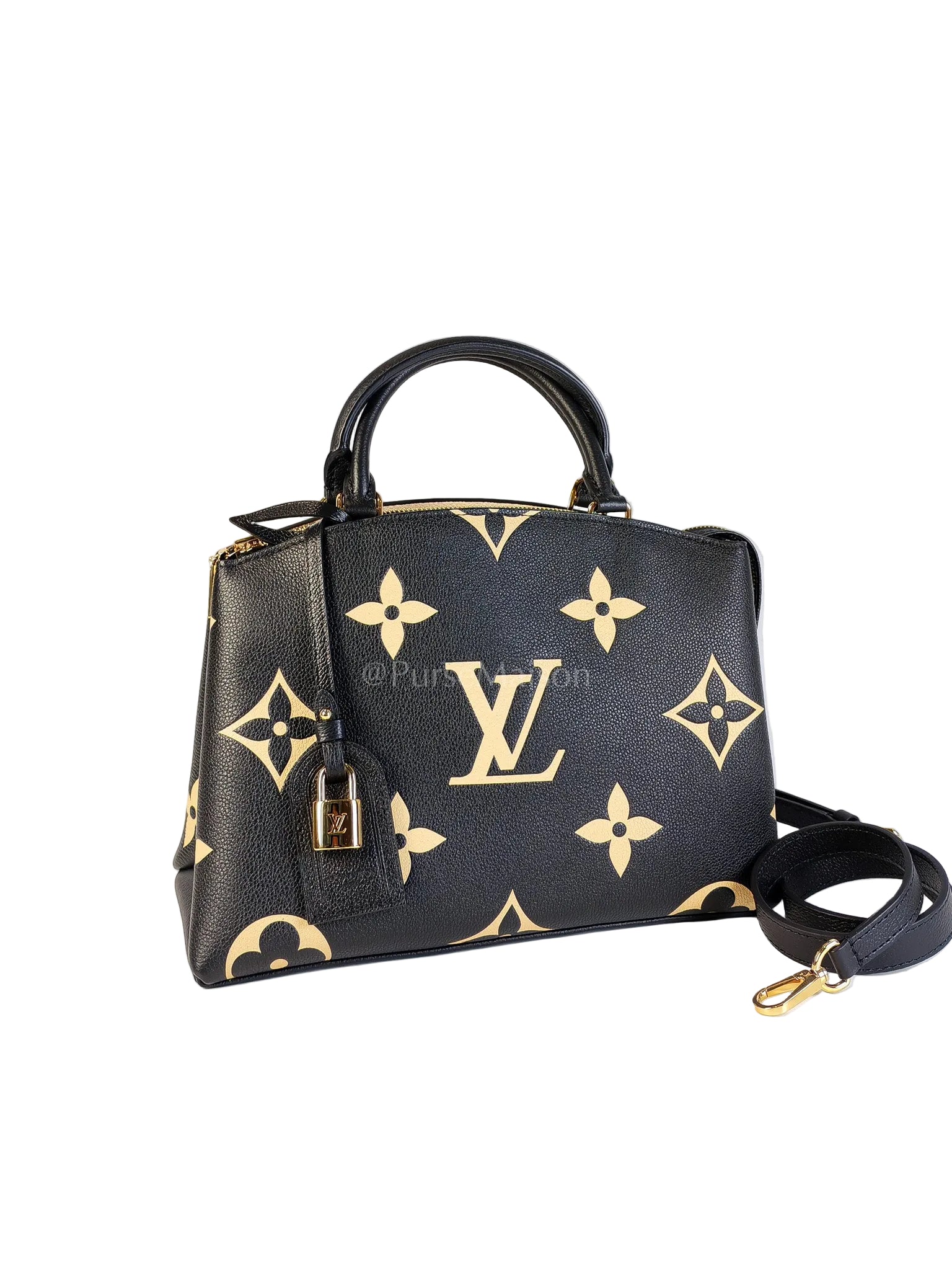 Petit Palais PM Bicolor Monogram Leather (Microchip) | Purse Maison Luxury Bags Shop