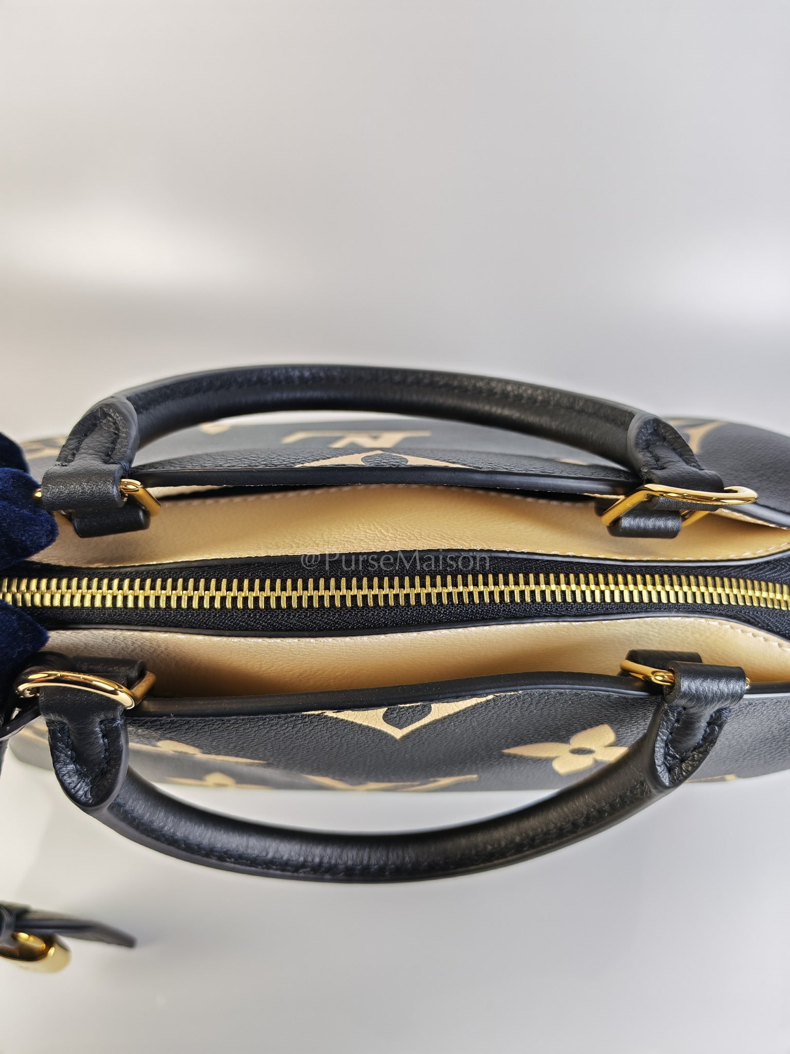 Petit Palais PM Bicolor Monogram Leather (Microchip) | Purse Maison Luxury Bags Shop