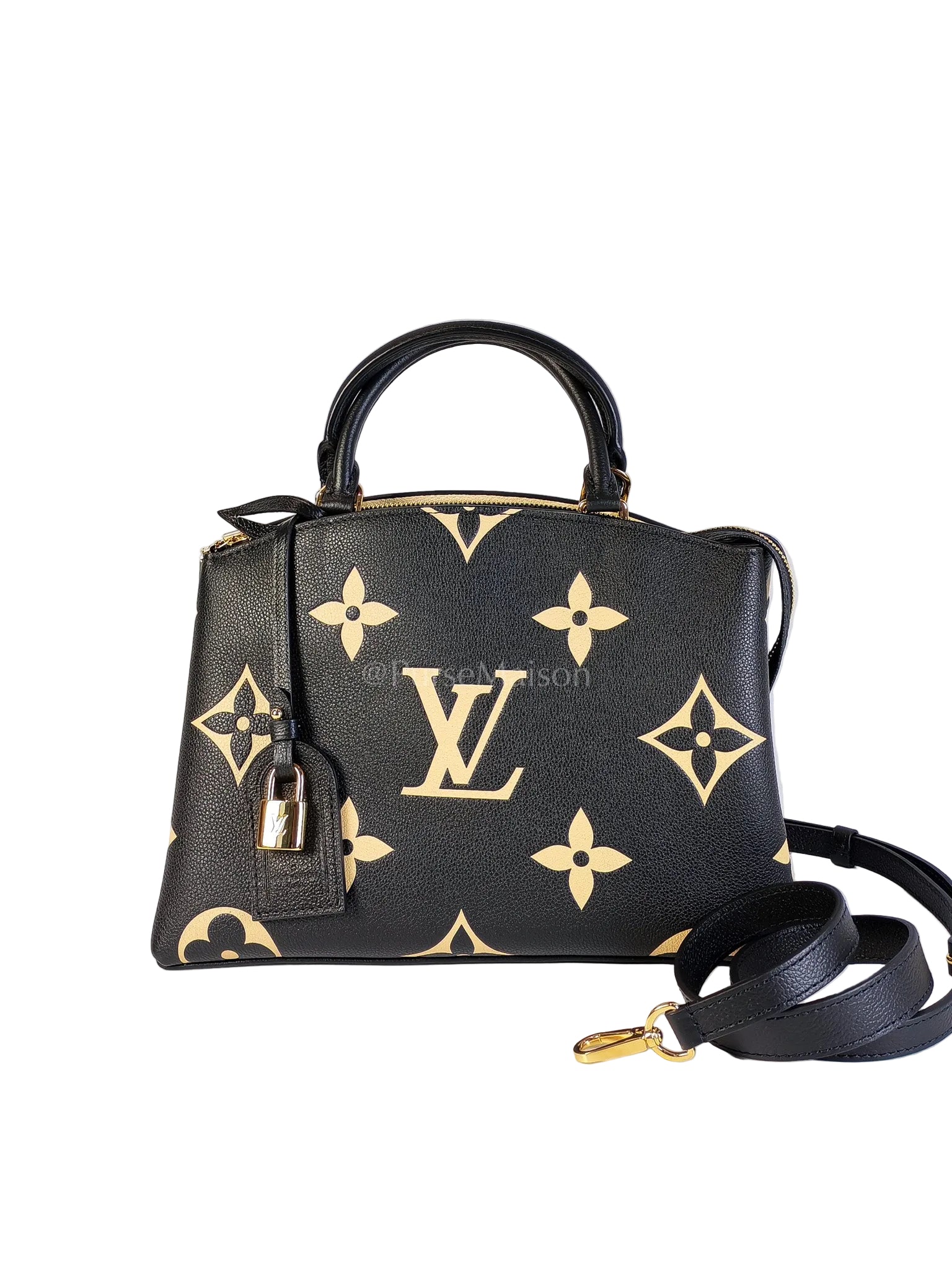 Petit Palais PM Bicolor Monogram Leather (Microchip) | Purse Maison Luxury Bags Shop