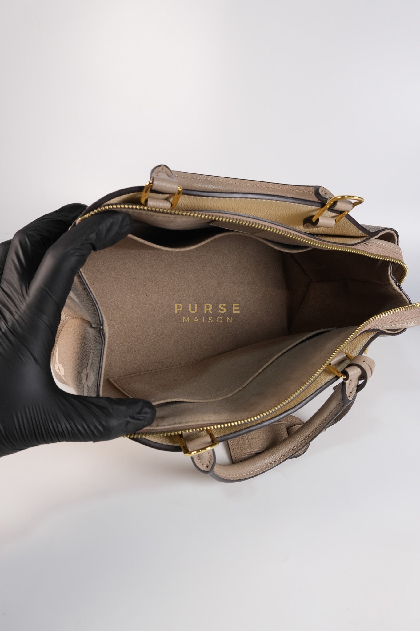 Petit Palais PM Hand Bag in Monogram Empreinte Canvas & Gold Hardware Microchip | Purse Maison Luxury Bags Shop