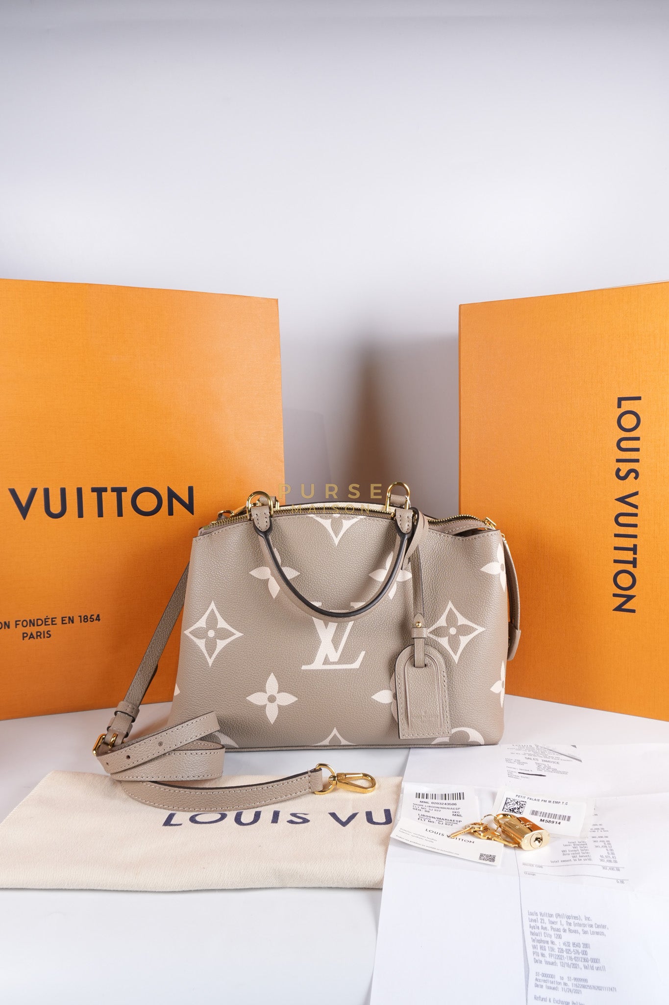 Petit Palais PM Hand Bag in Monogram Empreinte Canvas & Gold Hardware Microchip | Purse Maison Luxury Bags Shop