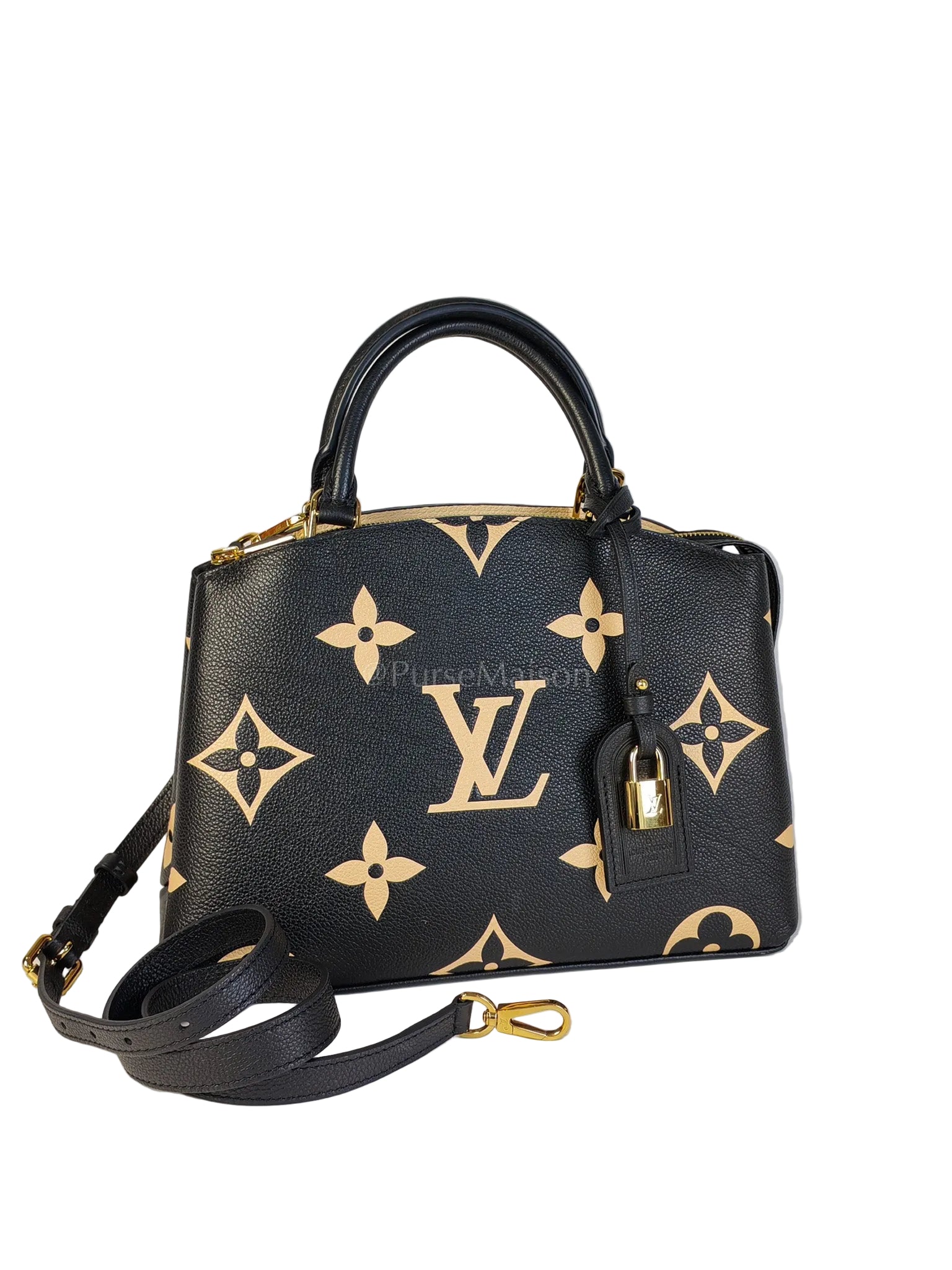 Petit Palais PM in Monogram Empreinte Bicolor Leather (Microchip) | Purse Maison Luxury Bags Shop