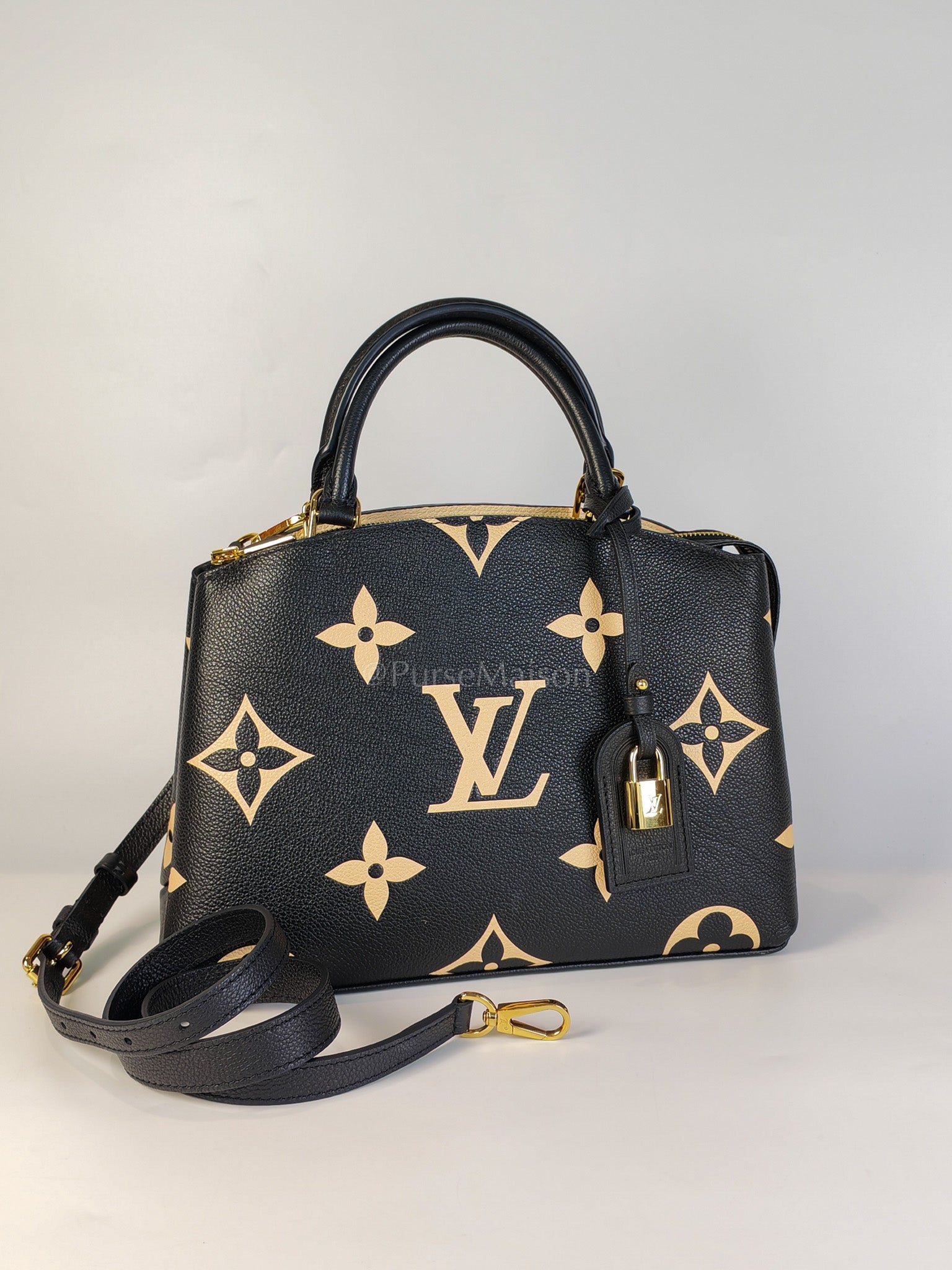 Petit Palais PM in Monogram Empreinte Bicolor Leather (Microchip) | Purse Maison Luxury Bags Shop