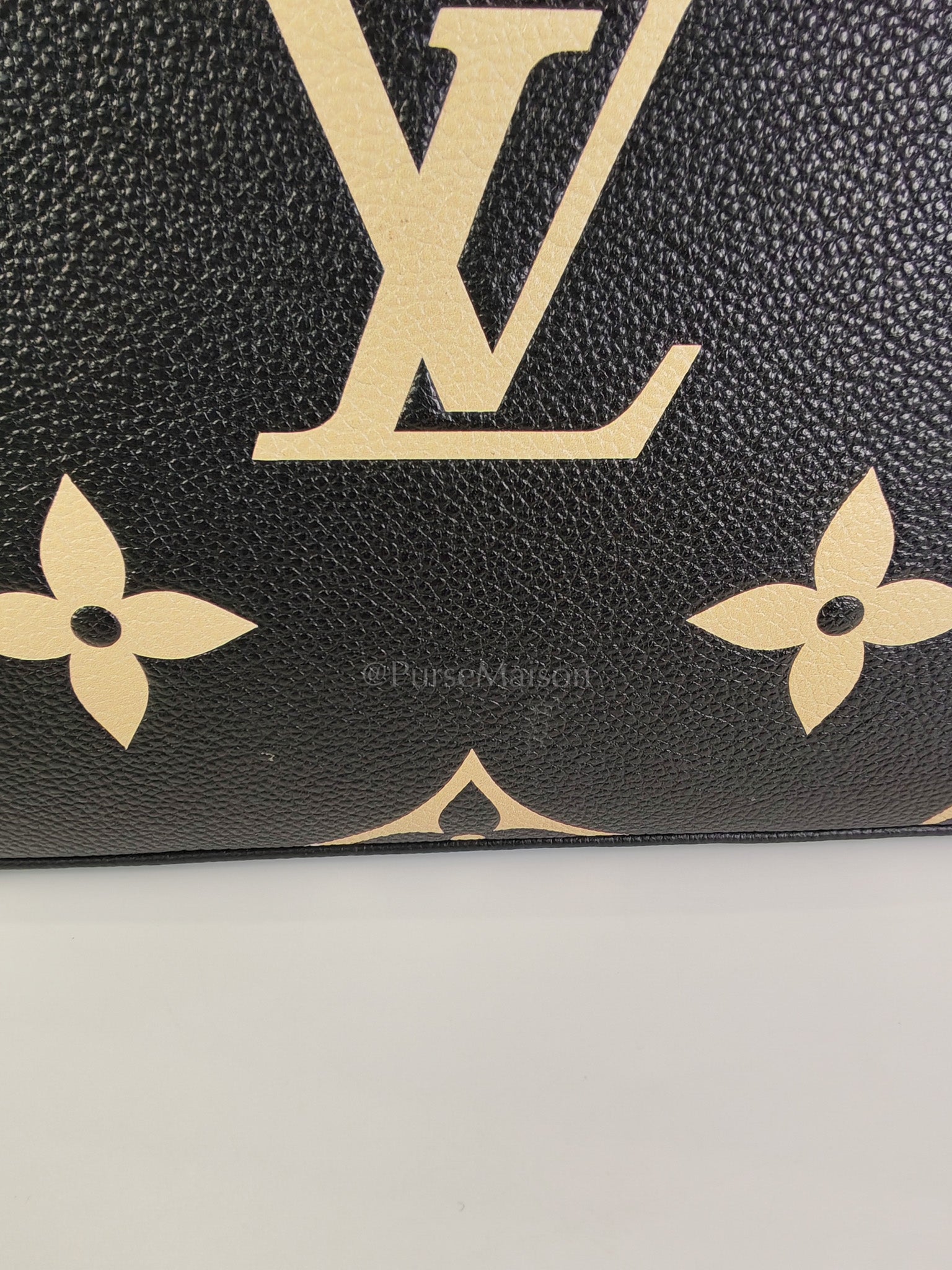 Petit Palais PM in Monogram Empreinte Bicolor Leather (Microchip) | Purse Maison Luxury Bags Shop