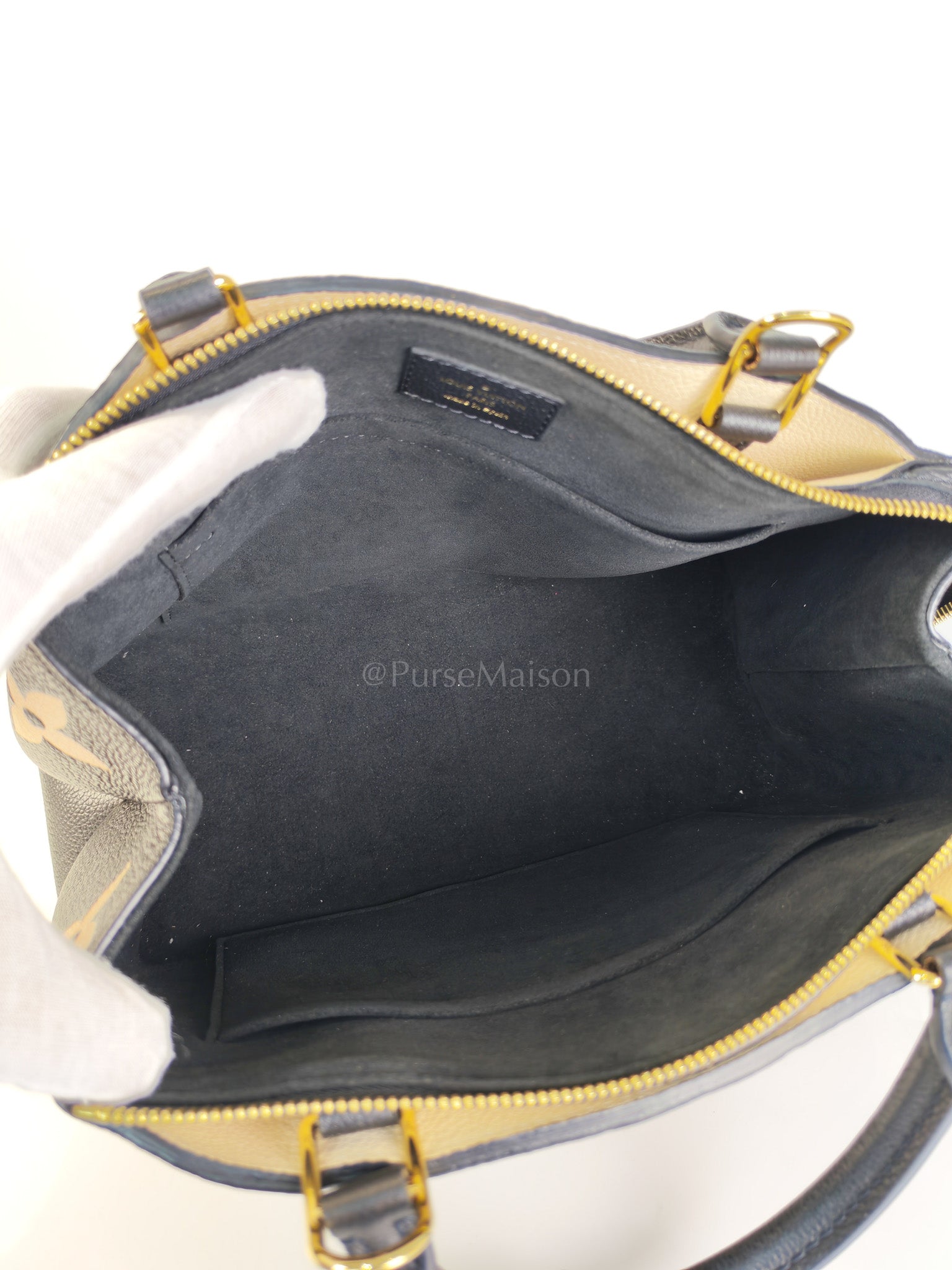 Petit Palais PM in Monogram Empreinte Bicolor Leather (Microchip) | Purse Maison Luxury Bags Shop