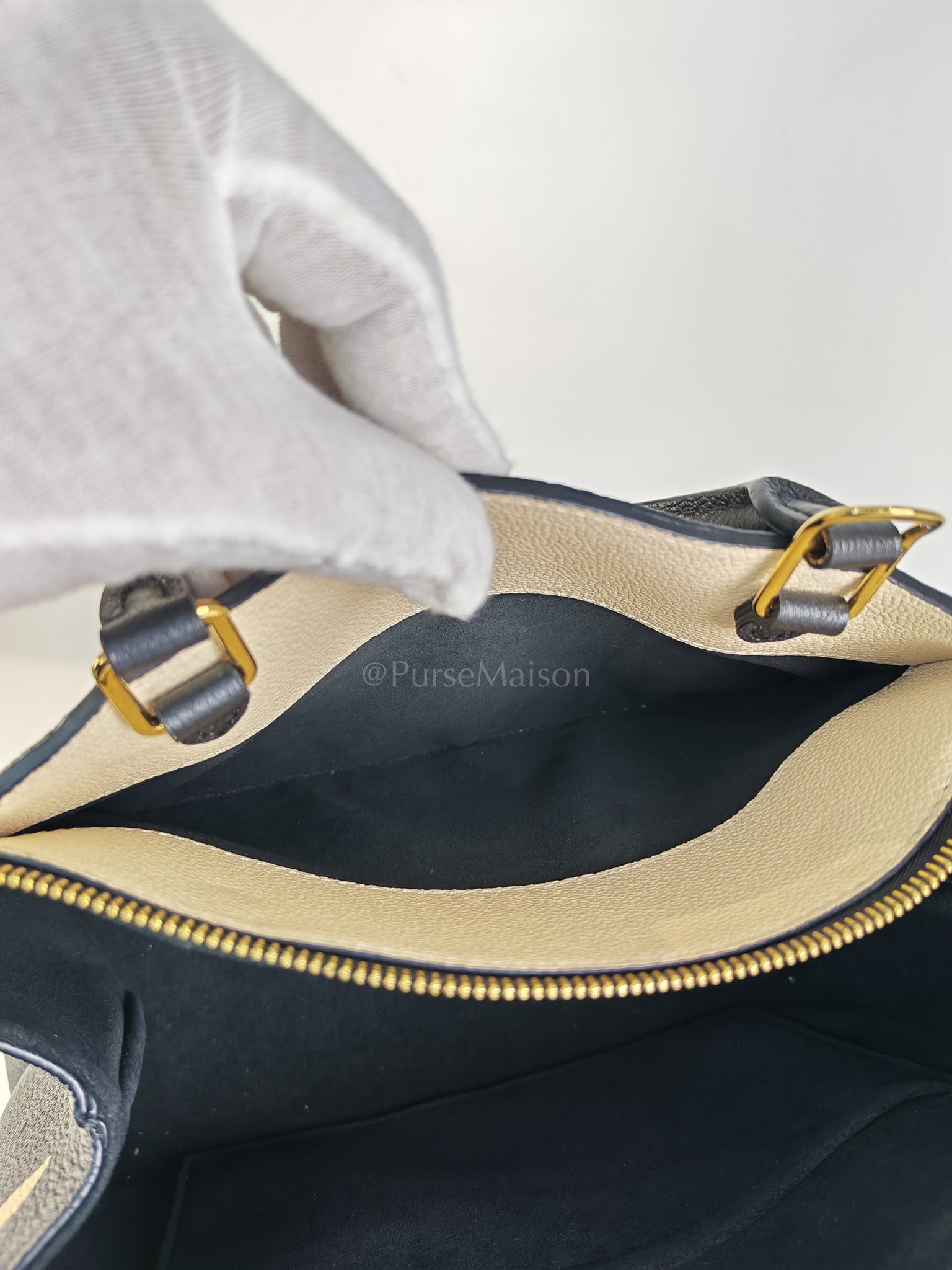 Petit Palais PM in Monogram Empreinte Bicolor Leather (Microchip) | Purse Maison Luxury Bags Shop