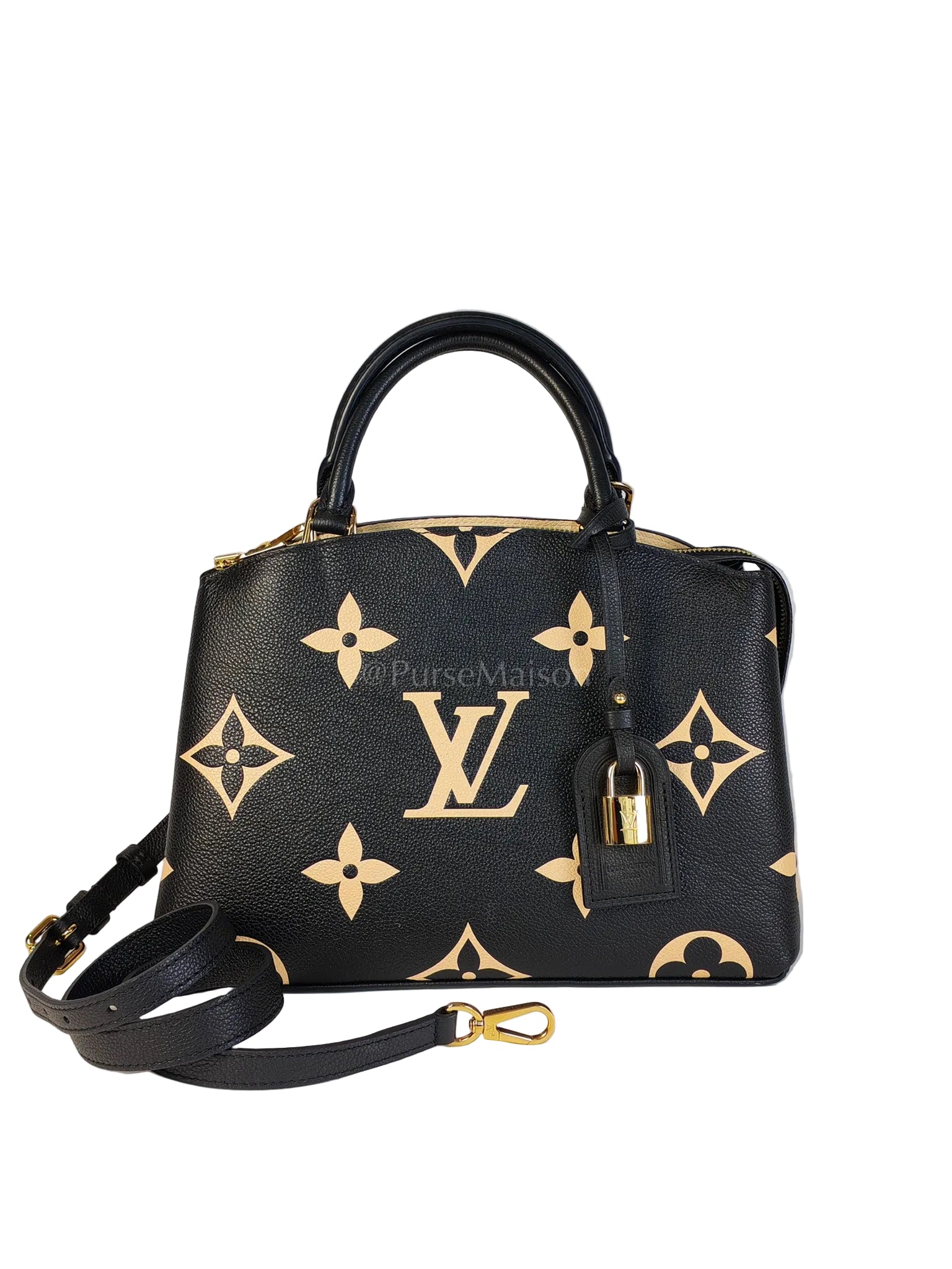 Petit Palais PM in Monogram Empreinte Bicolor Leather (Microchip) | Purse Maison Luxury Bags Shop