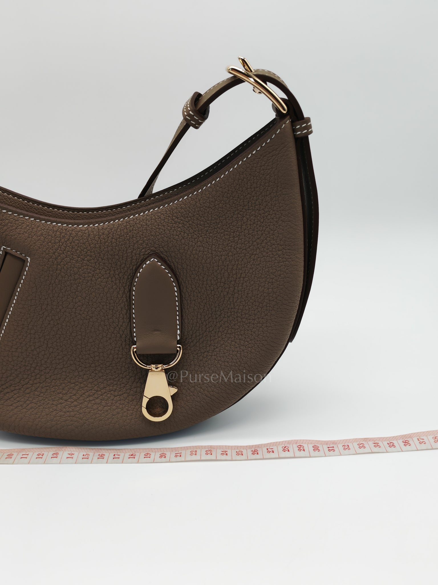 Petite Arcon Etoupe Togo and Swift Leather in Gold Hardware Stamp W (2024) | Purse Maison Luxury Bags Shop