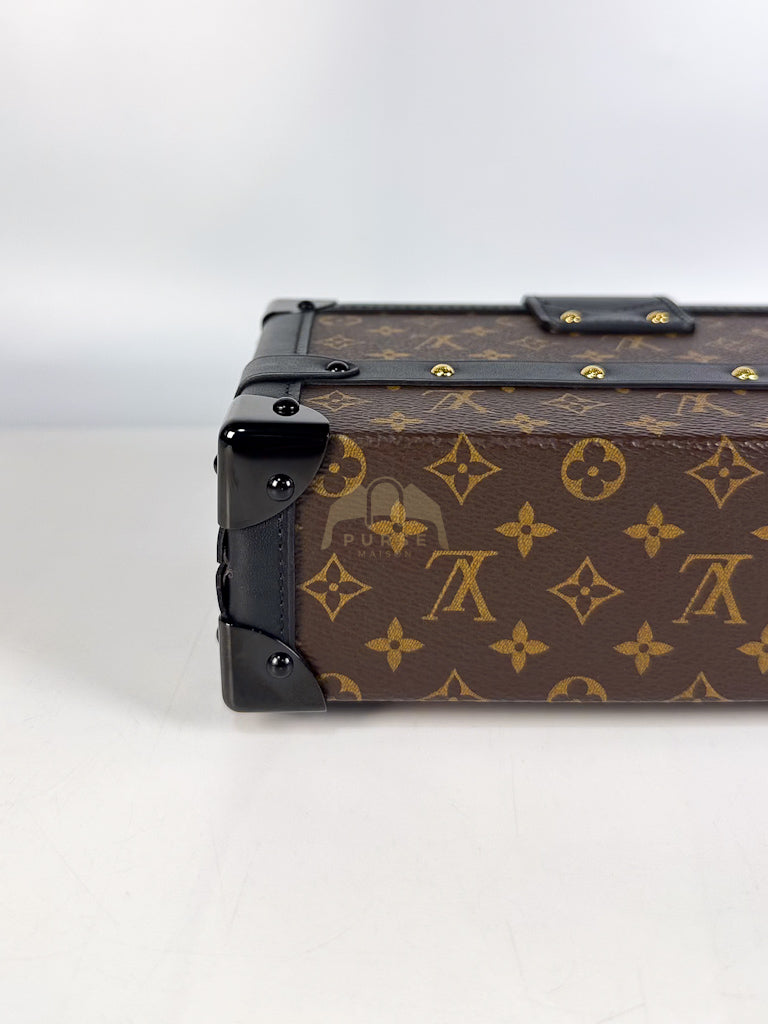 Petite Malle Bag in Monogram Coated Canvas & Gold Hardware Microchip | Purse Maison Luxury Bags Shop