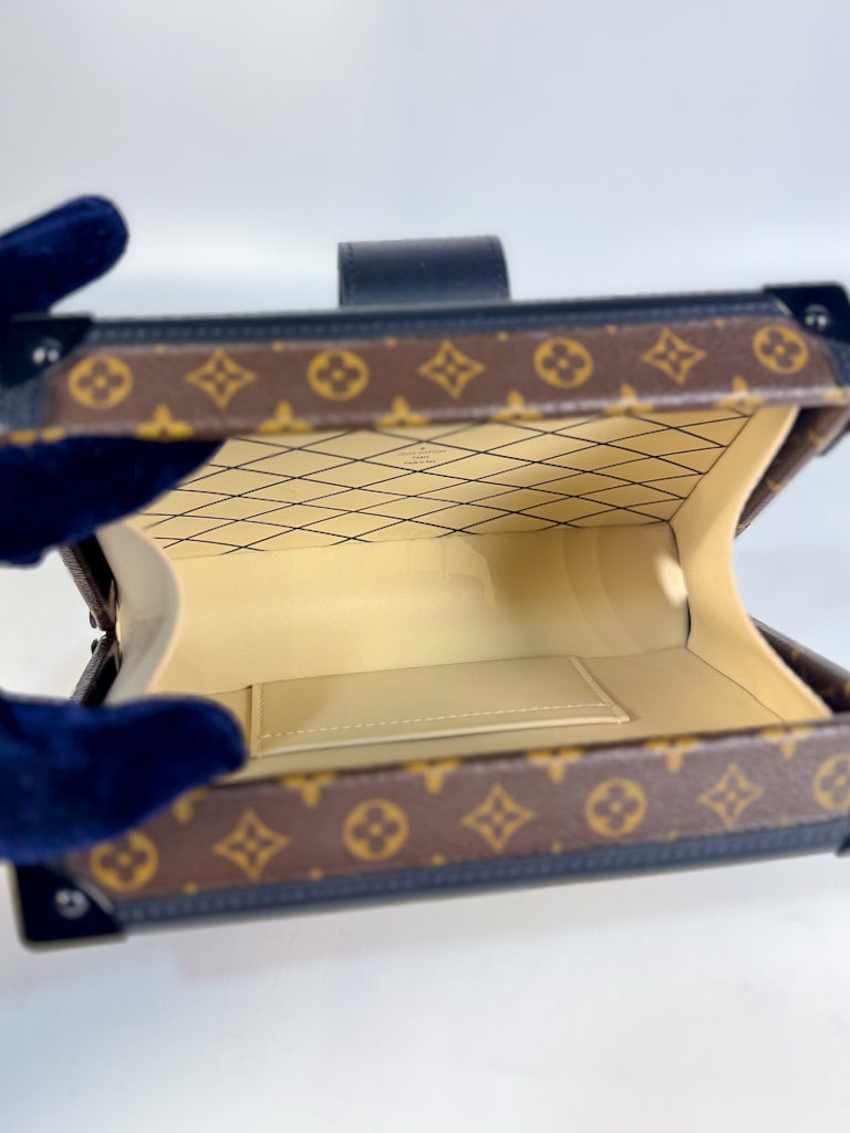 Petite Malle Bag in Monogram Coated Canvas & Gold Hardware Microchip | Purse Maison Luxury Bags Shop