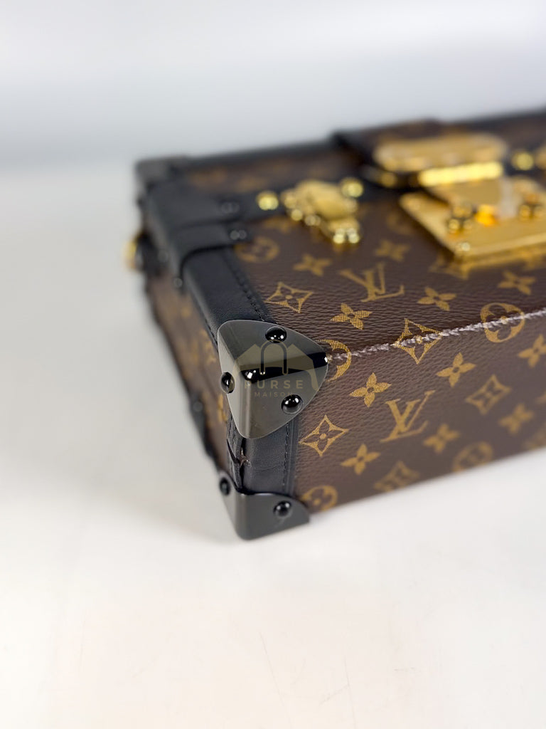 Petite Malle Bag in Monogram Coated Canvas & Gold Hardware Microchip | Purse Maison Luxury Bags Shop