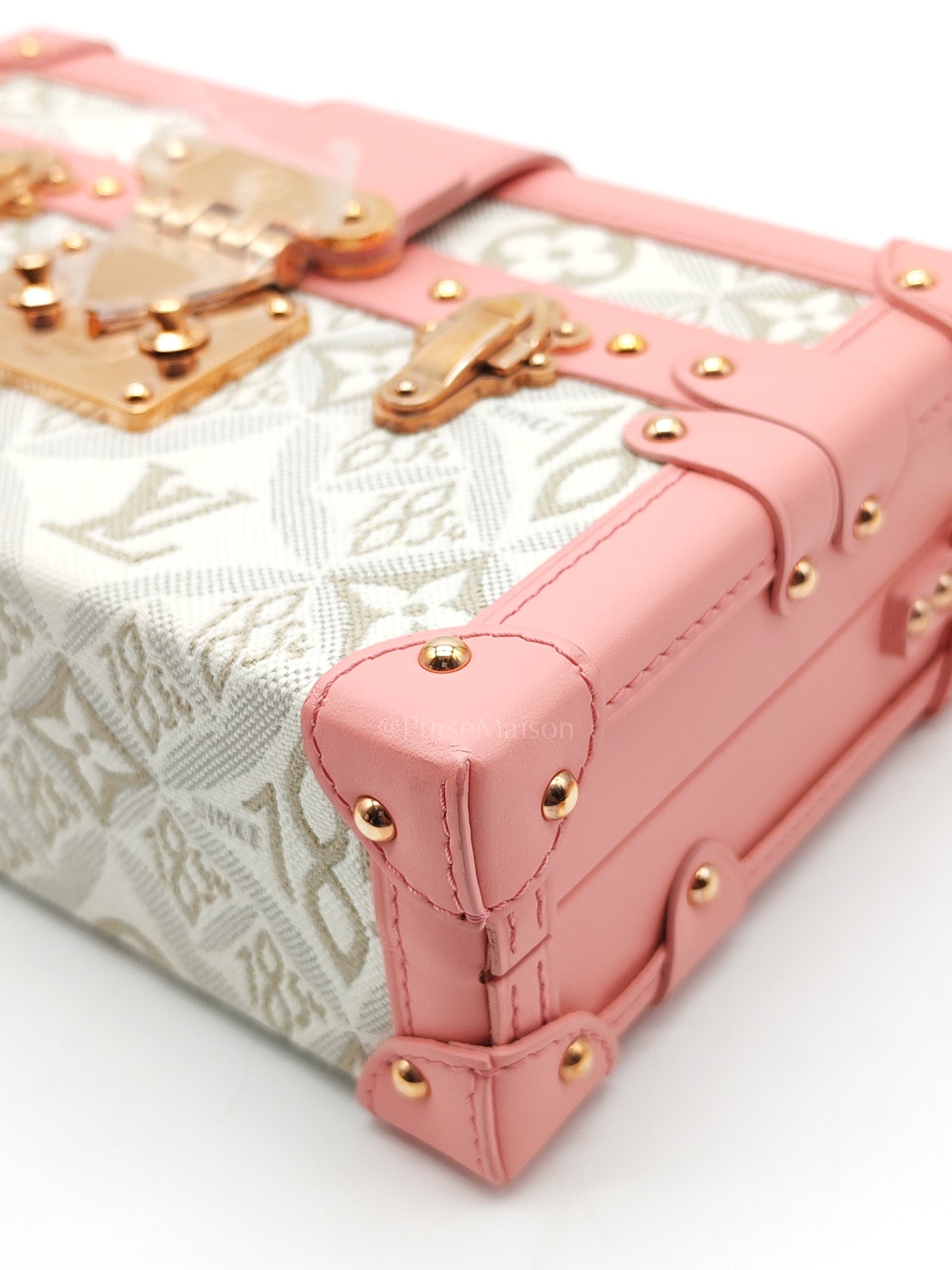Petite Mallee Shoulder Bag in Pink Since 1854 Jacquard Clutch Rose Gold Hardware (Microchip) | Purse Maison Luxury Bags Shop