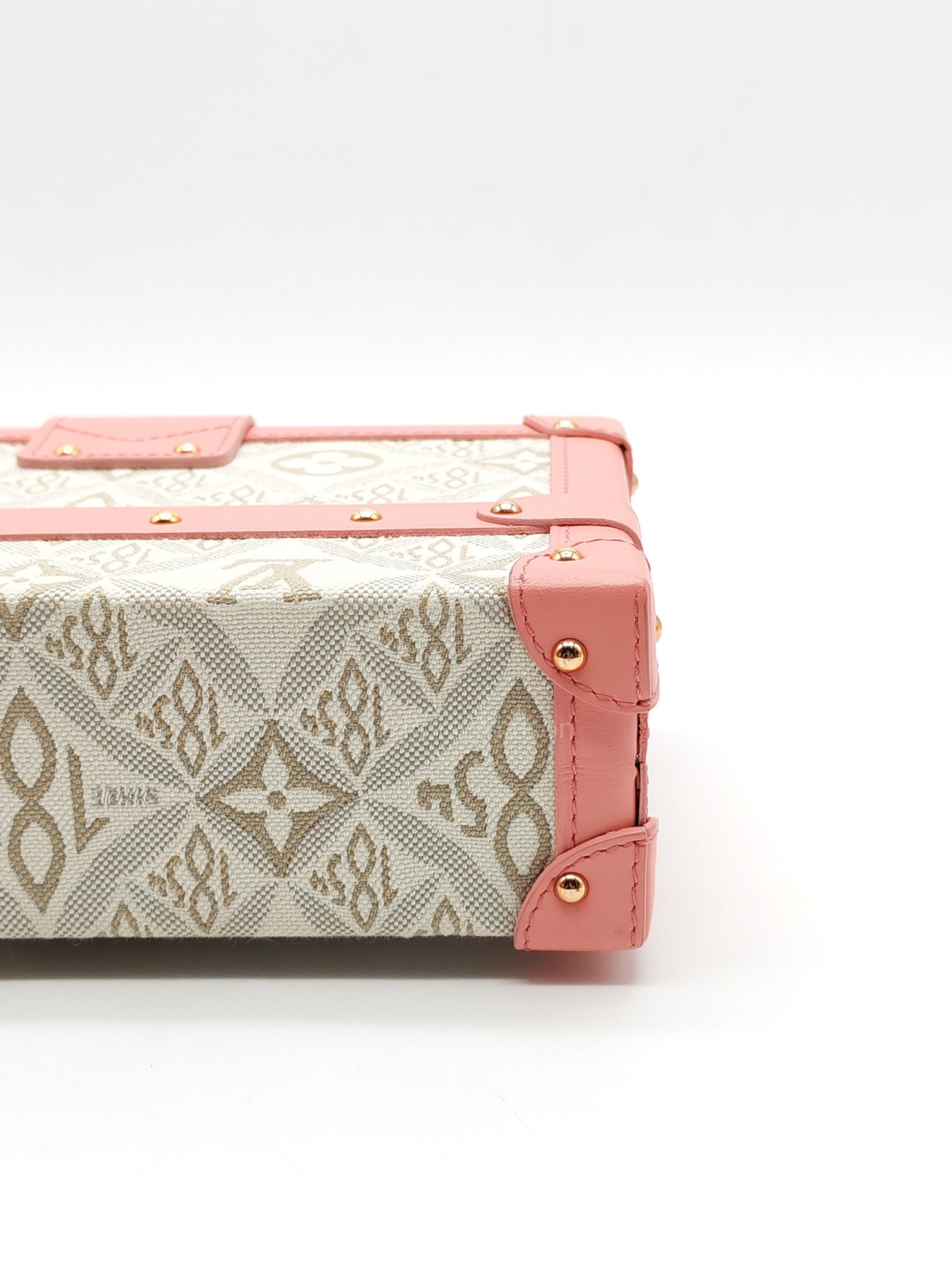 Petite Mallee Shoulder Bag in Pink Since 1854 Jacquard Clutch Rose Gold Hardware (Microchip) | Purse Maison Luxury Bags Shop
