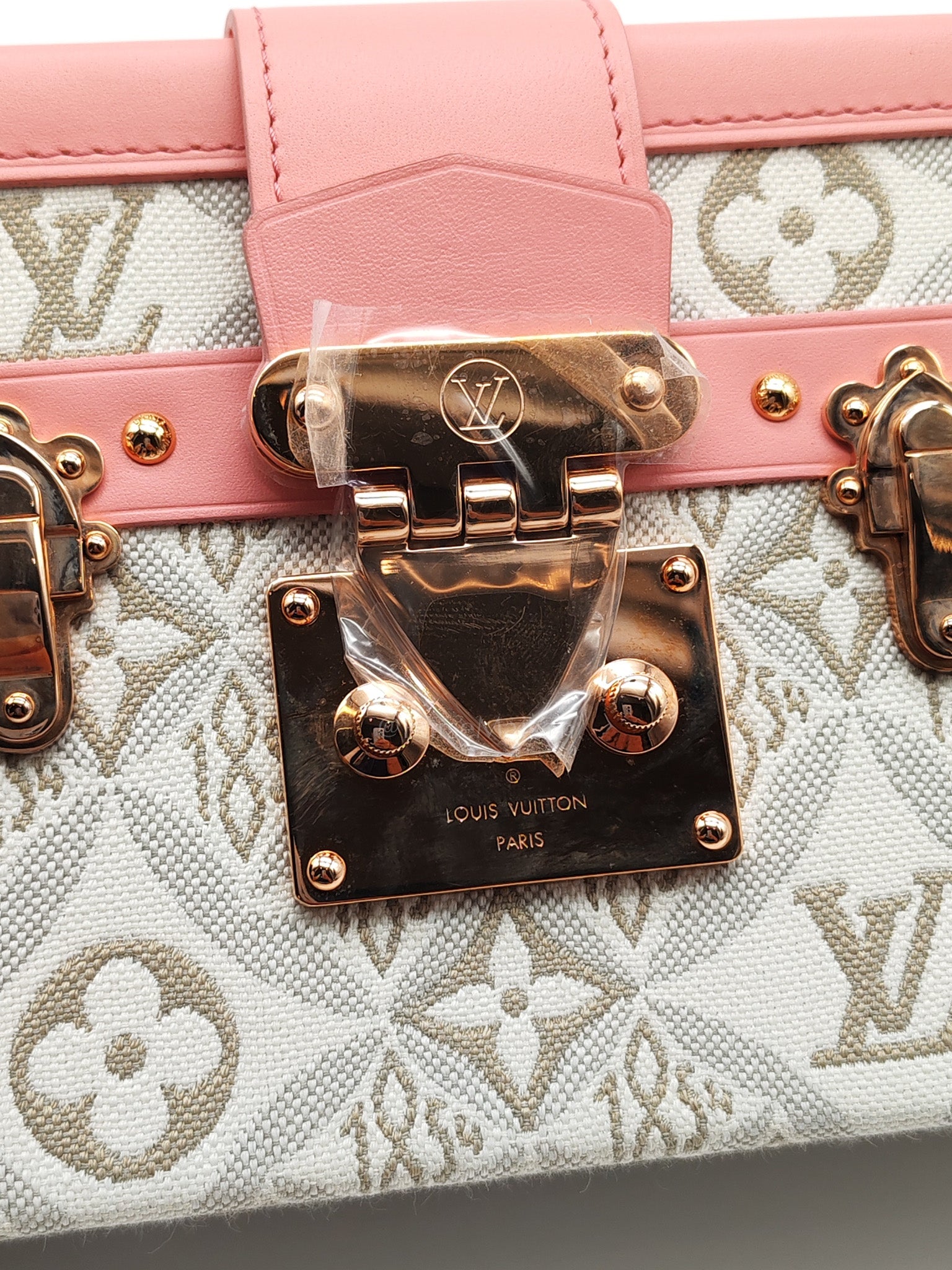 Petite Mallee Shoulder Bag in Pink Since 1854 Jacquard Clutch Rose Gold Hardware (Microchip) | Purse Maison Luxury Bags Shop