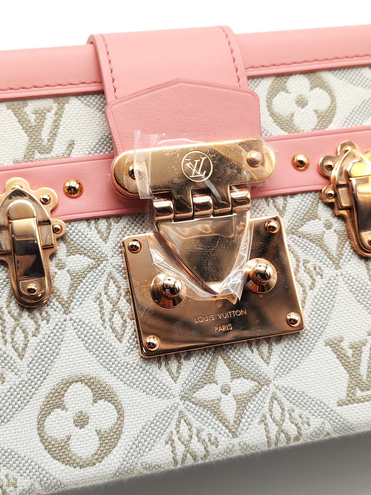 Petite Mallee Shoulder Bag in Pink Since 1854 Jacquard Clutch Rose Gold Hardware (Microchip) | Purse Maison Luxury Bags Shop