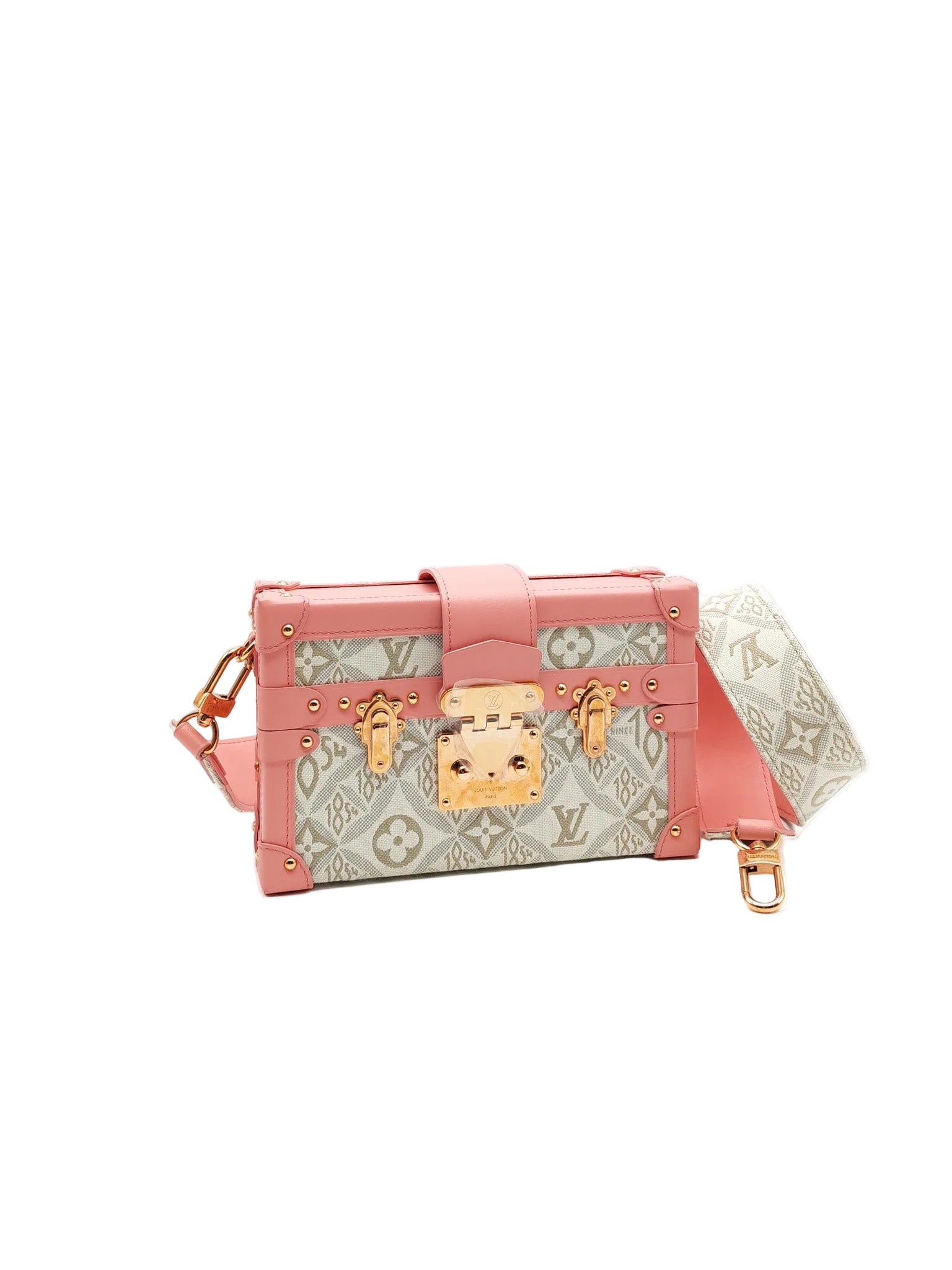 Petite Mallee Shoulder Bag in Pink Since 1854 Jacquard Clutch Rose Gold Hardware (Microchip) | Purse Maison Luxury Bags Shop