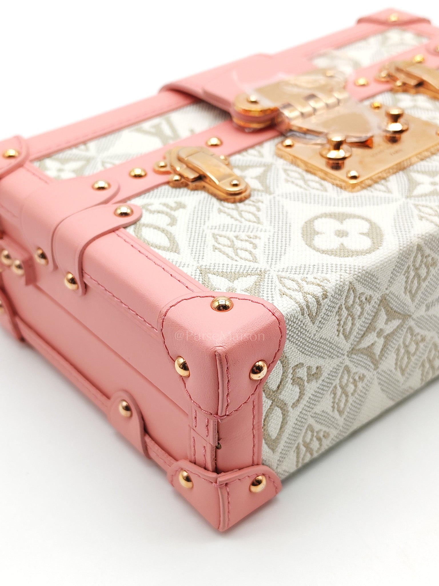 Petite Mallee Shoulder Bag in Pink Since 1854 Jacquard Clutch Rose Gold Hardware (Microchip) | Purse Maison Luxury Bags Shop