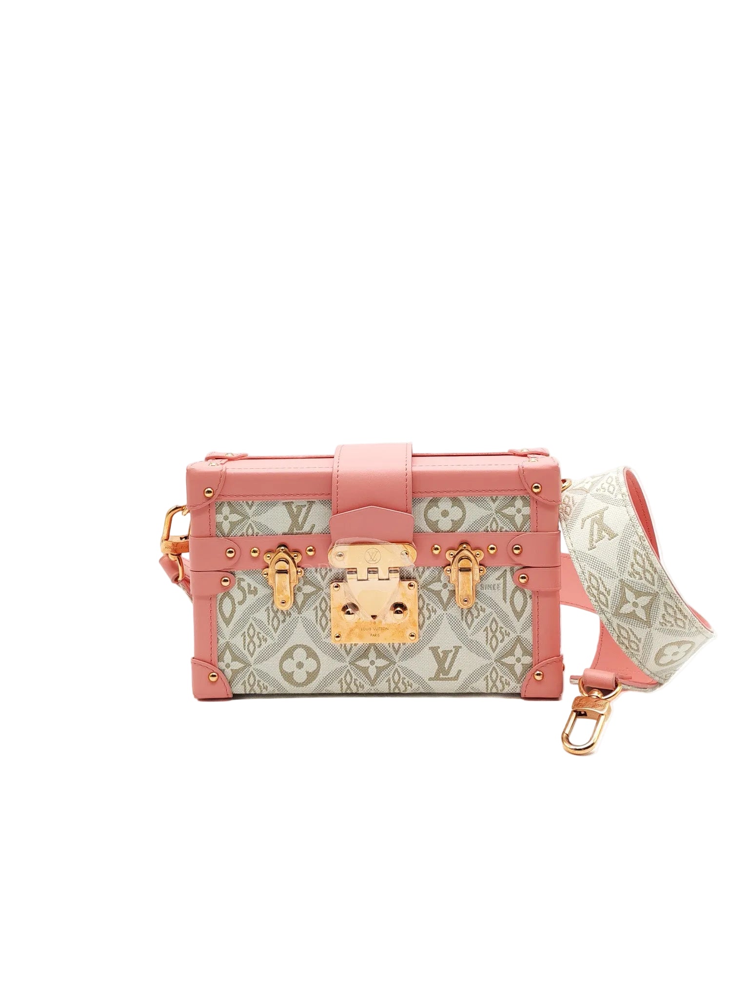 Petite Mallee Shoulder Bag in Pink Since 1854 Jacquard Clutch Rose Gold Hardware (Microchip) | Purse Maison Luxury Bags Shop