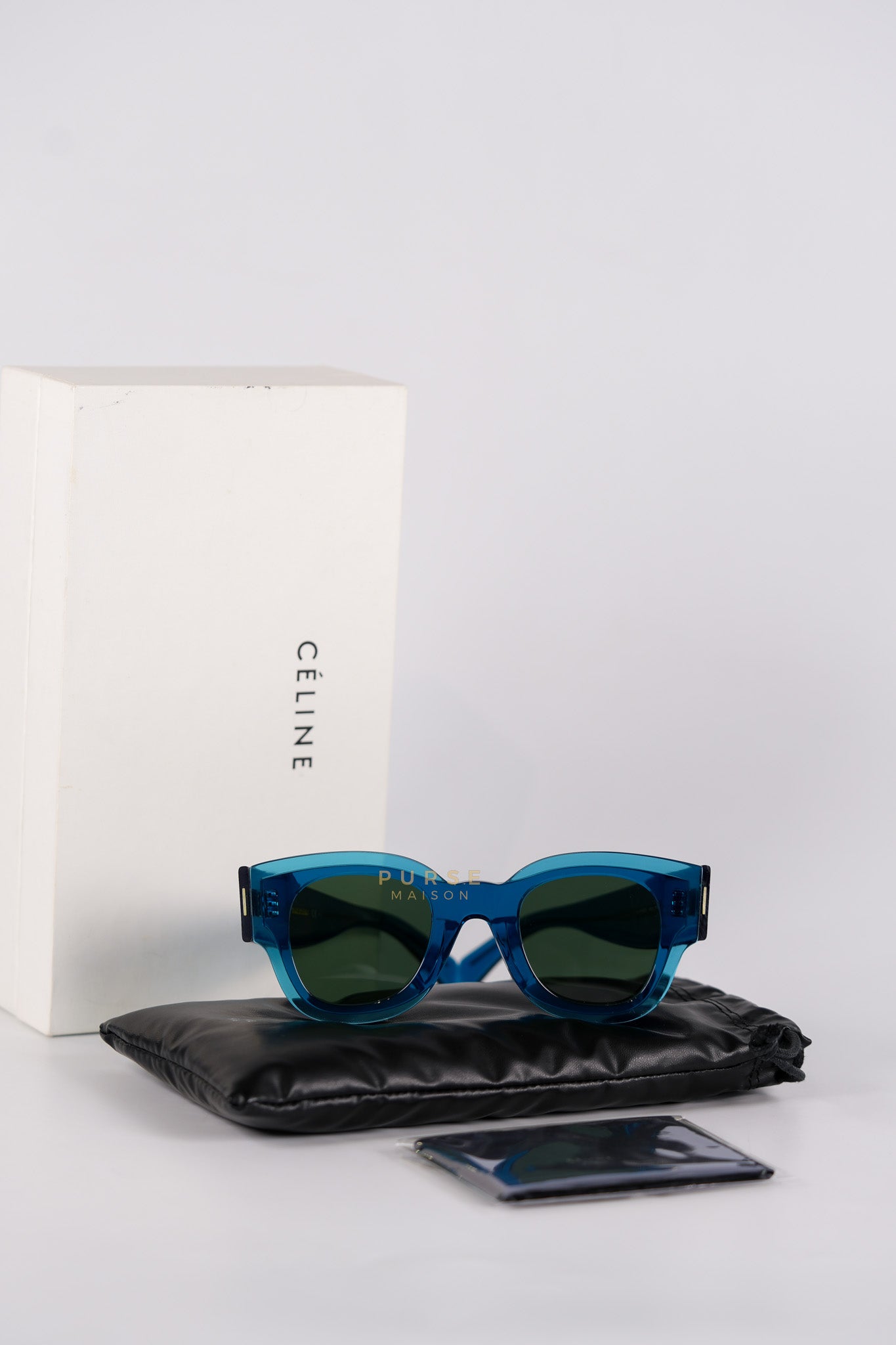 Petrol Blue Zoe Sunglasses | Purse Maison Luxury Bags Shop