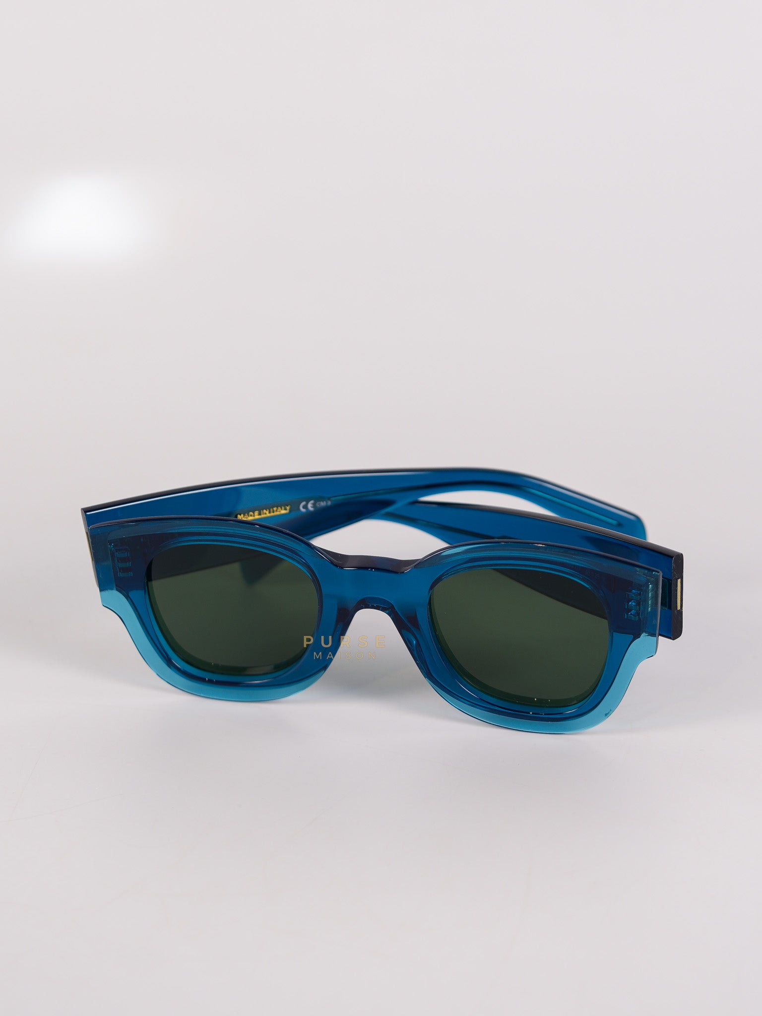 Petrol Blue Zoe Sunglasses | Purse Maison Luxury Bags Shop