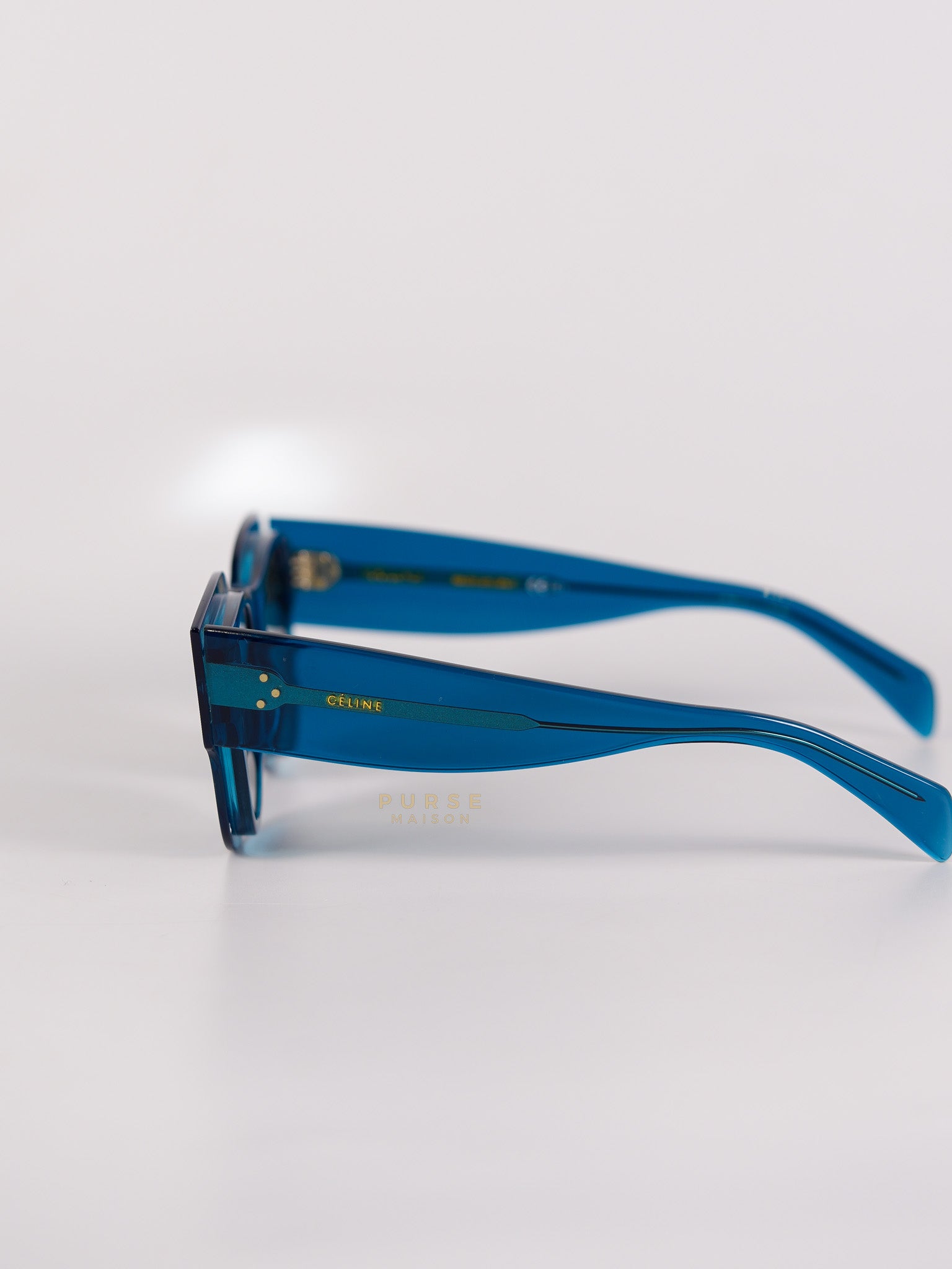 Petrol Blue Zoe Sunglasses | Purse Maison Luxury Bags Shop