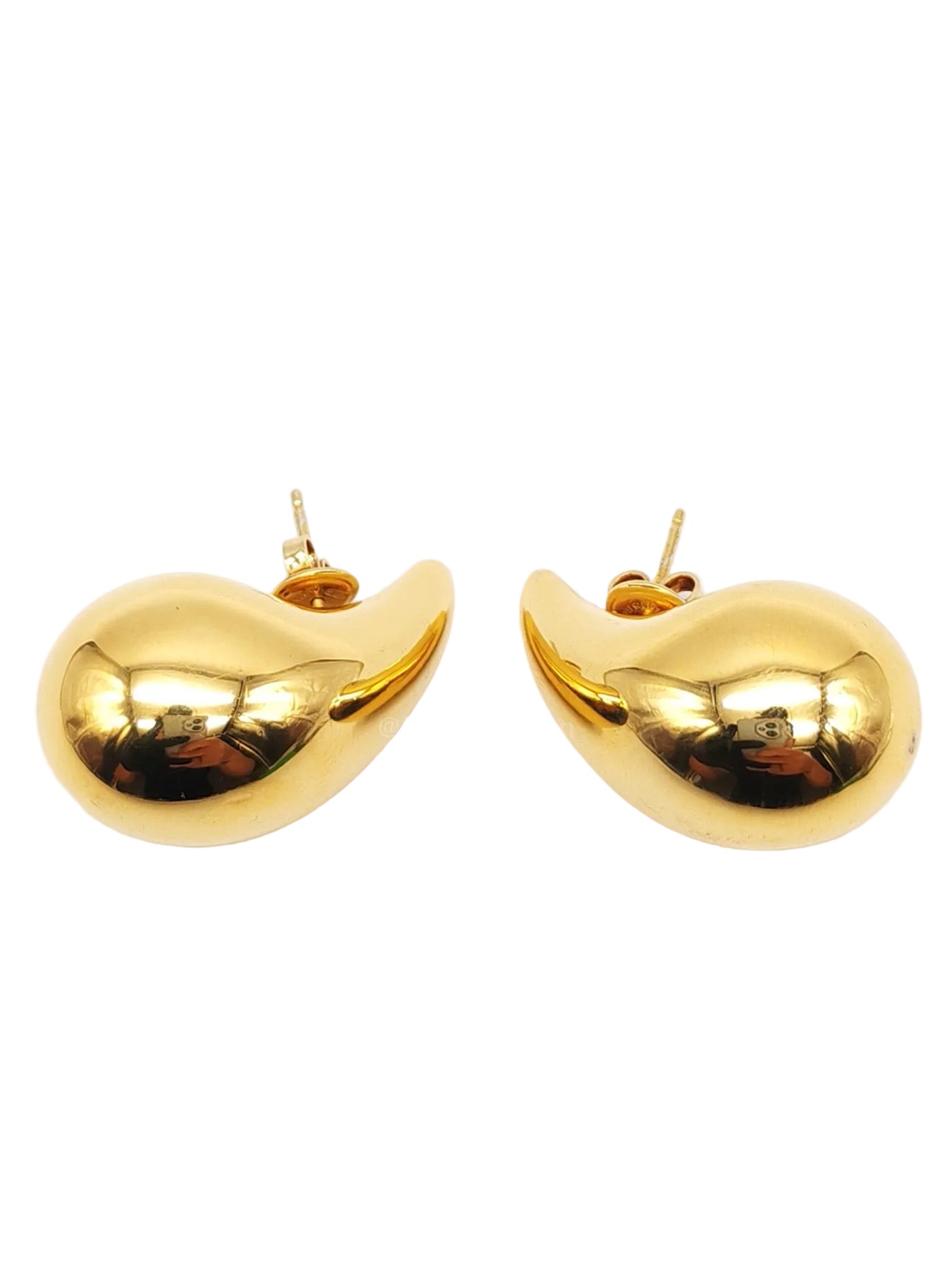 Bottega Veneta Tear Drop Earrings in Gold
