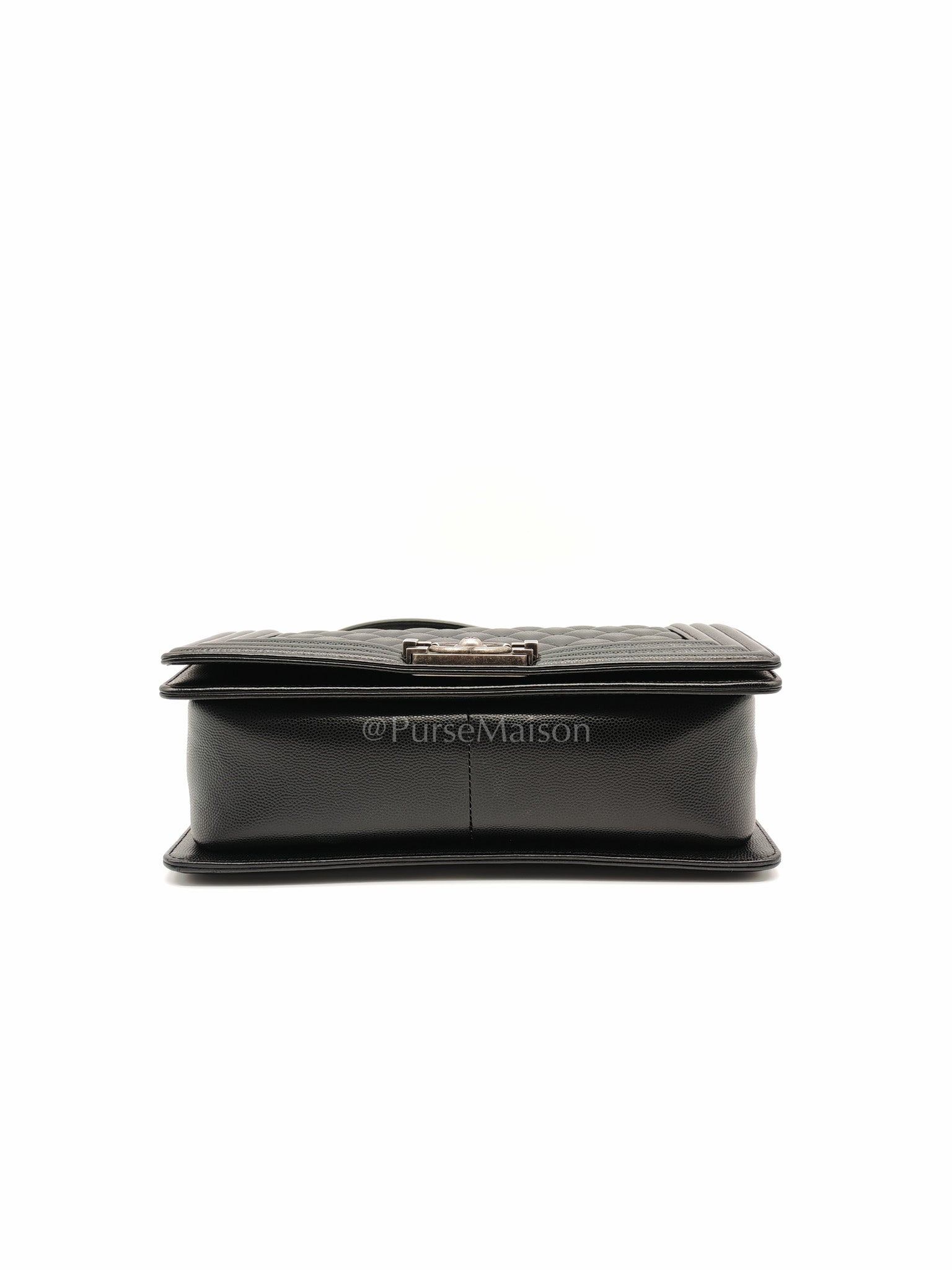 Boy Old Medium in Black Caviar Leather and Ruthenium Hardware Series 29