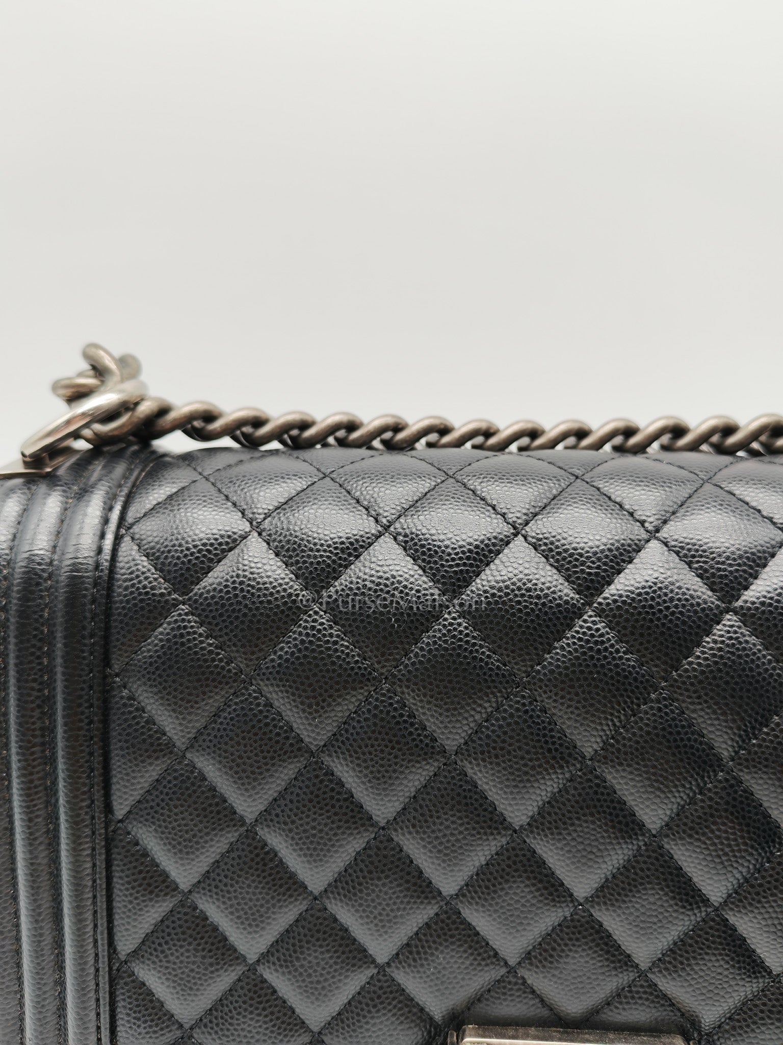 Boy Old Medium in Black Caviar Leather and Ruthenium Hardware Series 29