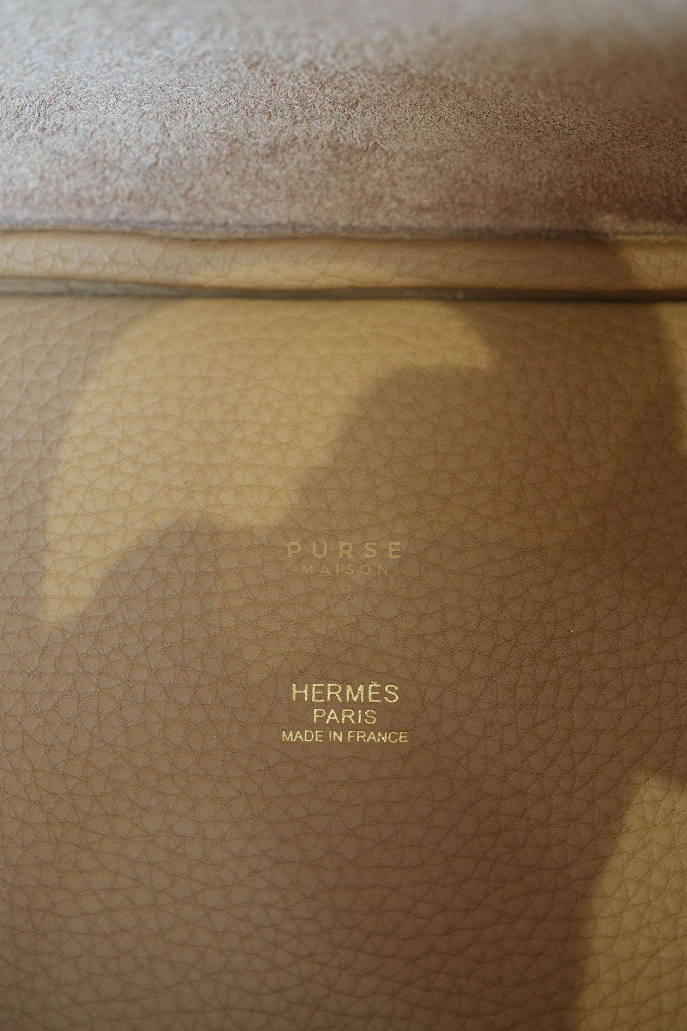 Picotin 18 Biscuit in Clemence Taurillon Leather and Gold Hardware Stamp K (2025) | Purse Maison Luxury Bags Shop