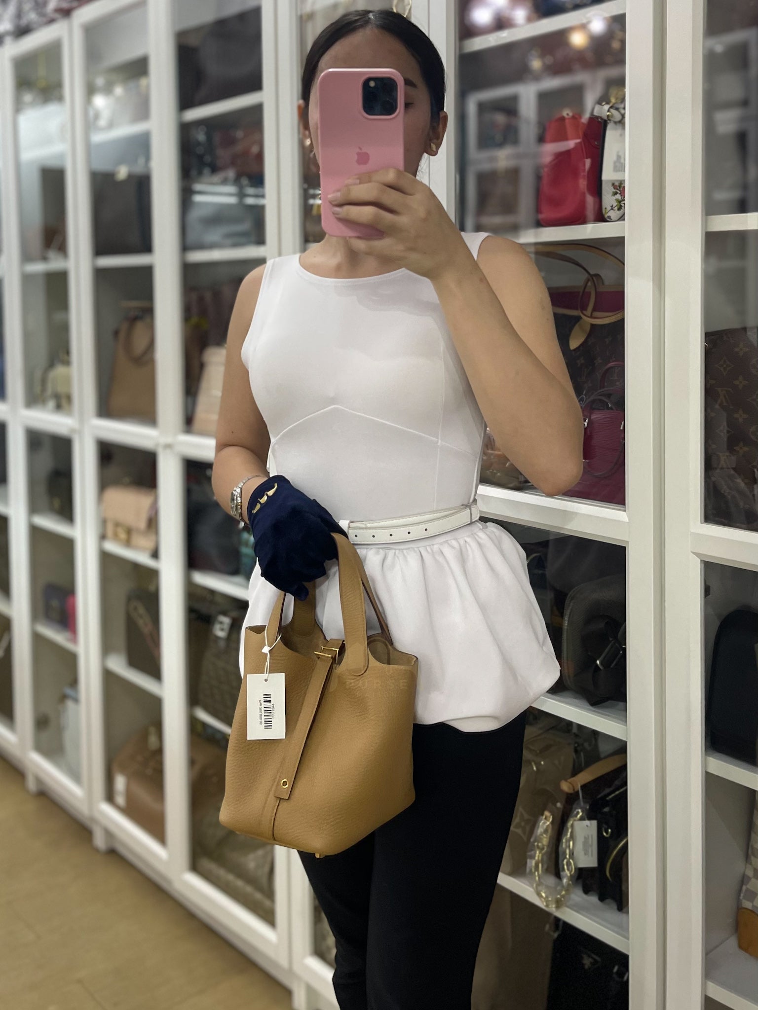 Picotin 18 Biscuit in Clemence Taurillon Leather and Gold Hardware Stamp K (2025) | Purse Maison Luxury Bags Shop