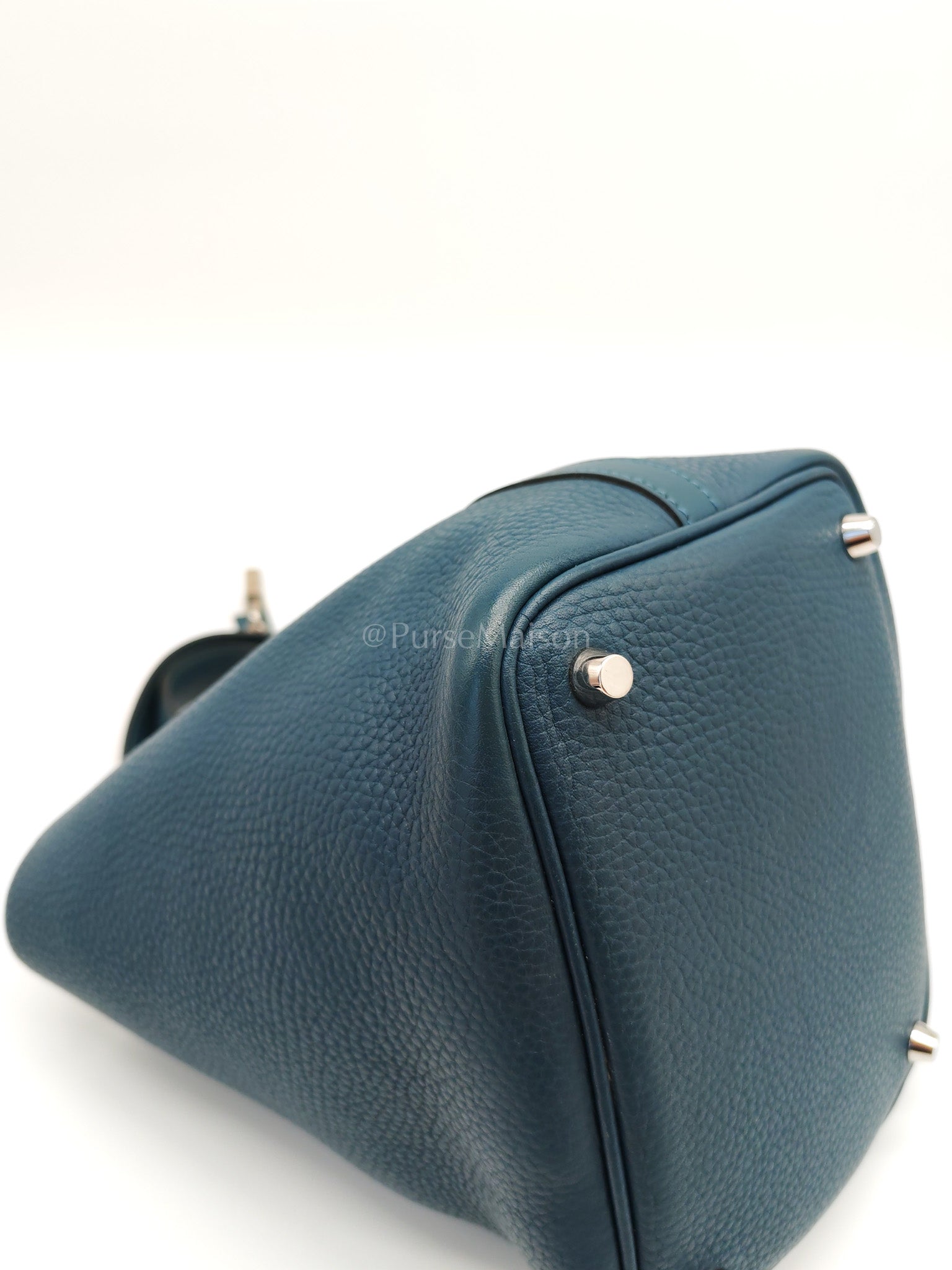 Picotin 18 Blue Colvert Clemence/Swift Leather Palladium Hardware Stamp T(2015) | Purse Maison Luxury Bags Shop