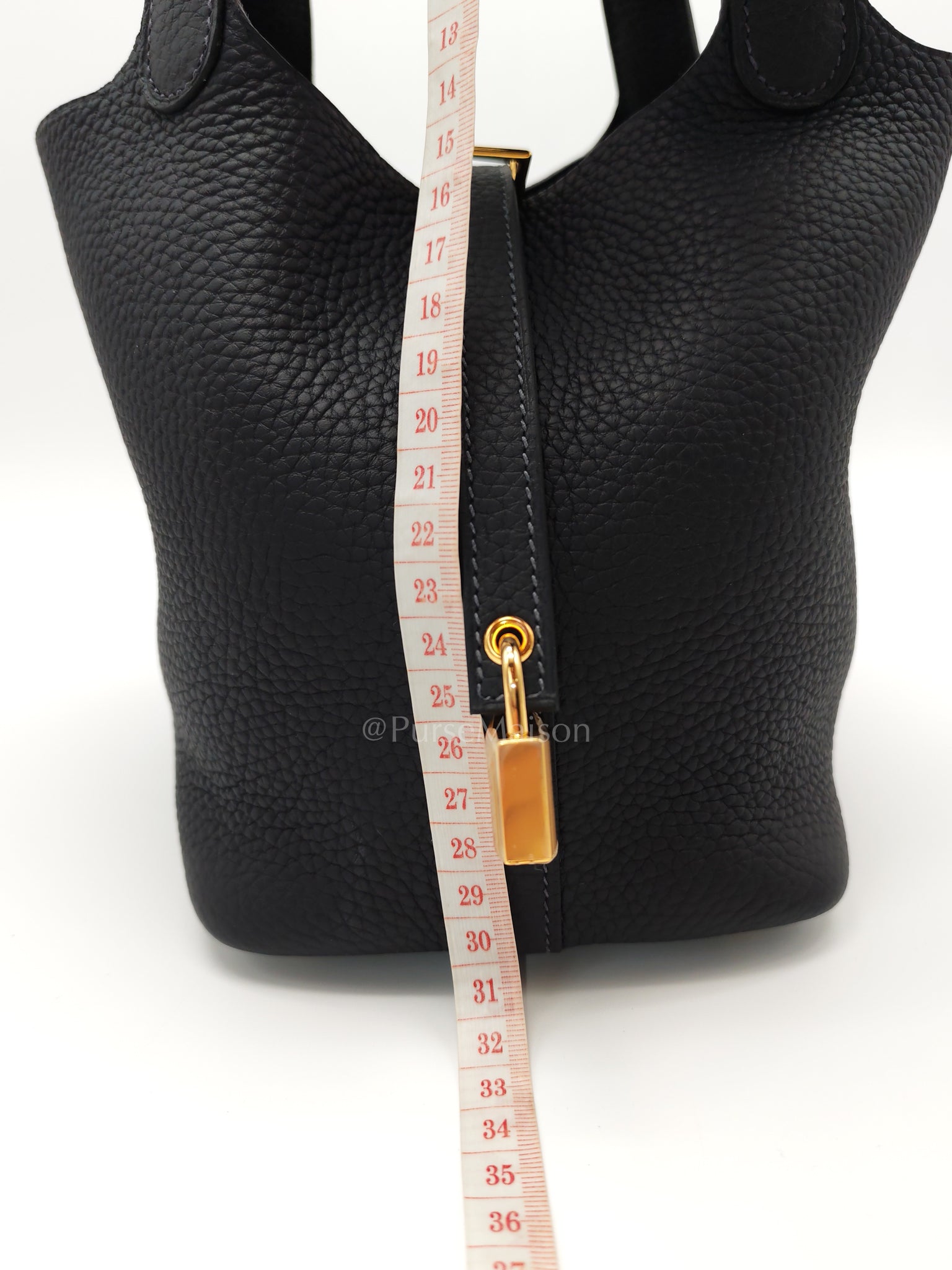 Picotin 18 Caban in Clemence Leather and Gold Hardware Stamp K (2025) | Purse Maison Luxury Bags Shop