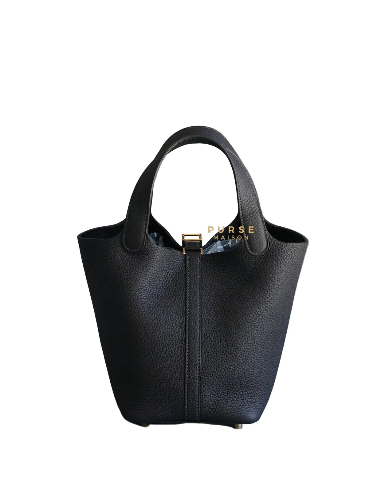 Picotin 18 Caban in Clemence Leather and Gold Hardware Stamp K (2025) | Purse Maison Luxury Bags Shop