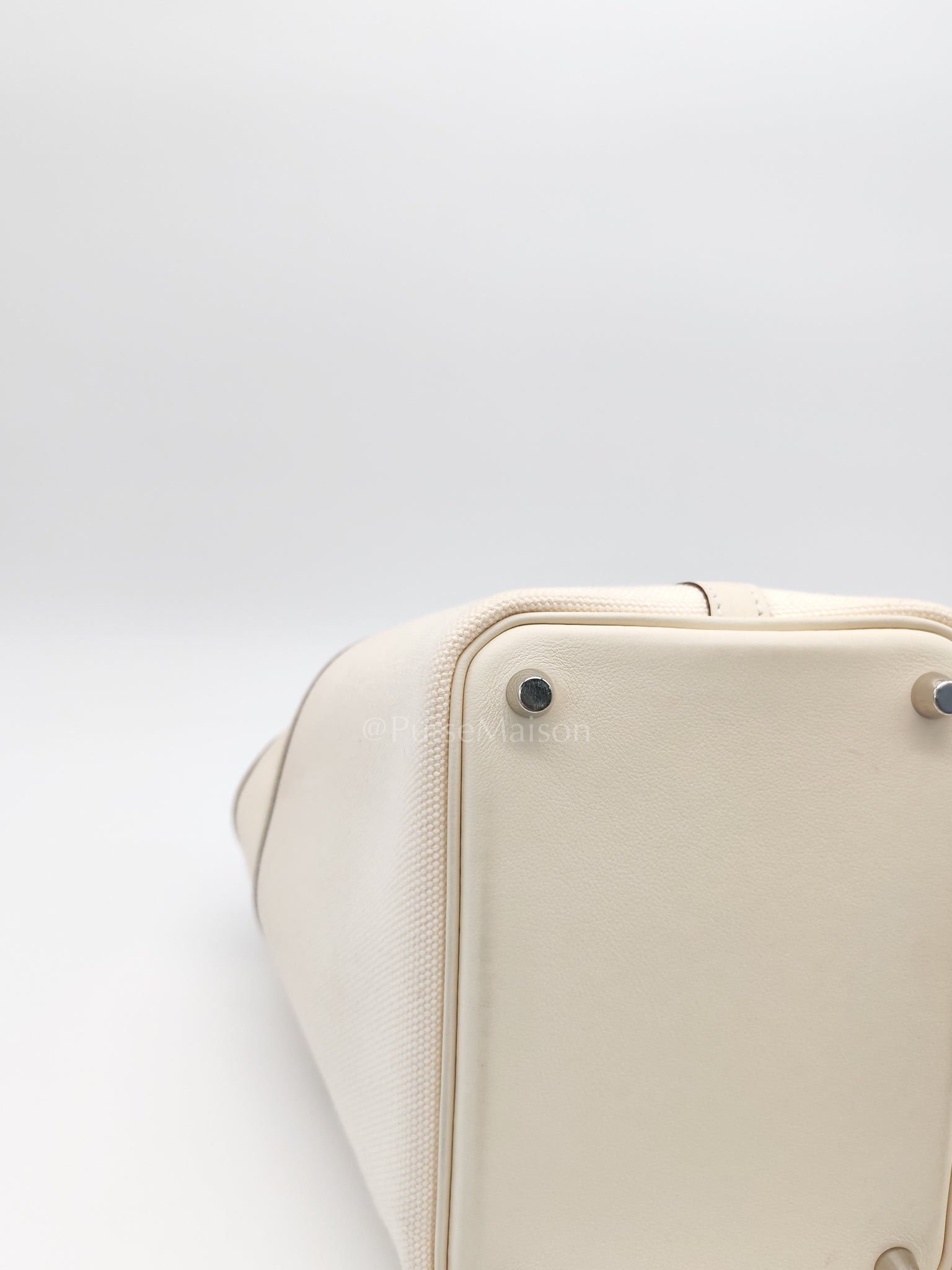 Picotin 18 Cargo in Nata Canvas and Palladium Hardware Stamp W (2024) | Purse Maison Luxury Bags Shop