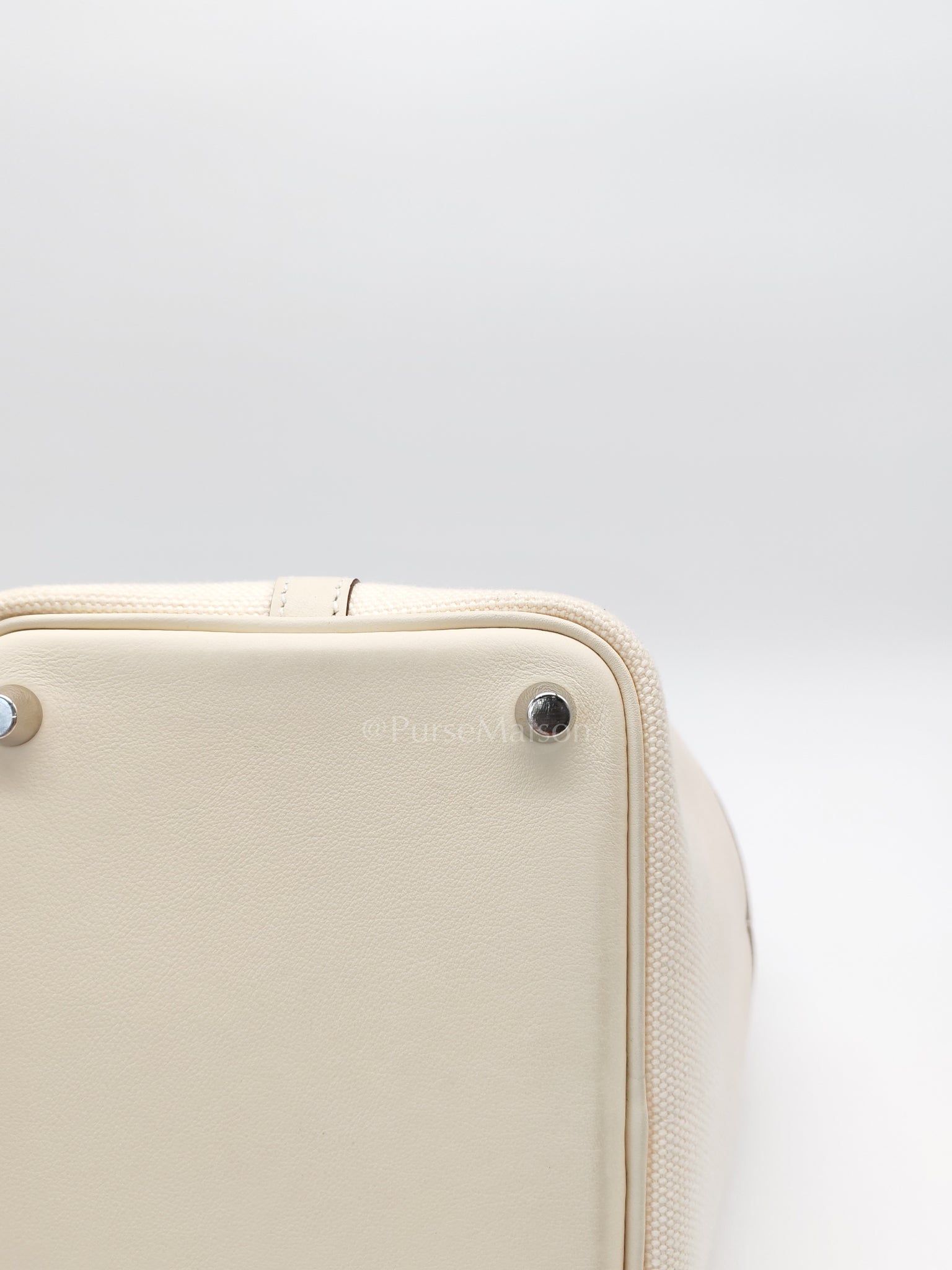 Picotin 18 Cargo in Nata Canvas and Palladium Hardware Stamp W (2024) | Purse Maison Luxury Bags Shop