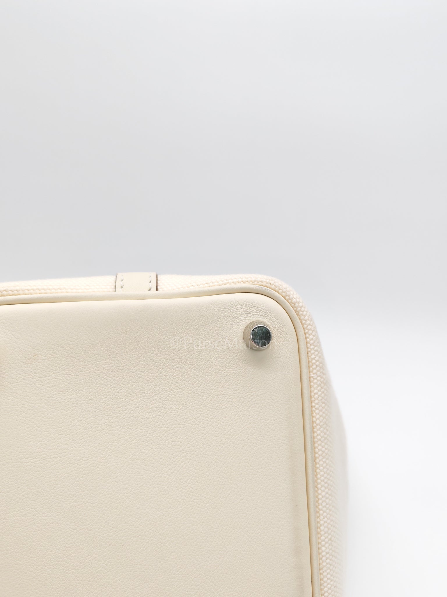 Picotin 18 Cargo in Nata Canvas and Palladium Hardware Stamp W (2024) | Purse Maison Luxury Bags Shop