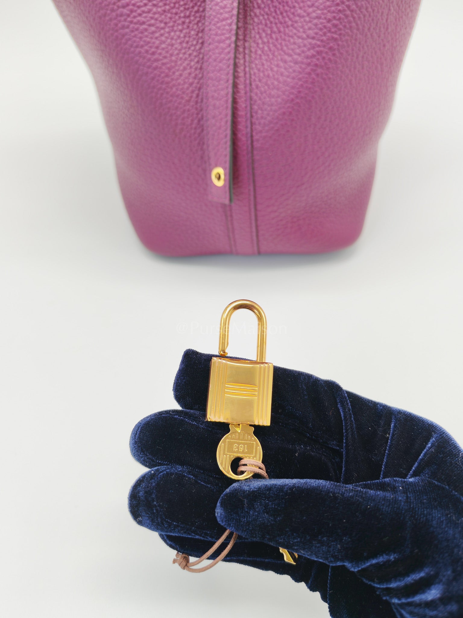 Picotin 18 in Anemone Taurillon Maurice Leather Gold Hardware Stamp D(2019) | Purse Maison Luxury Bags Shop