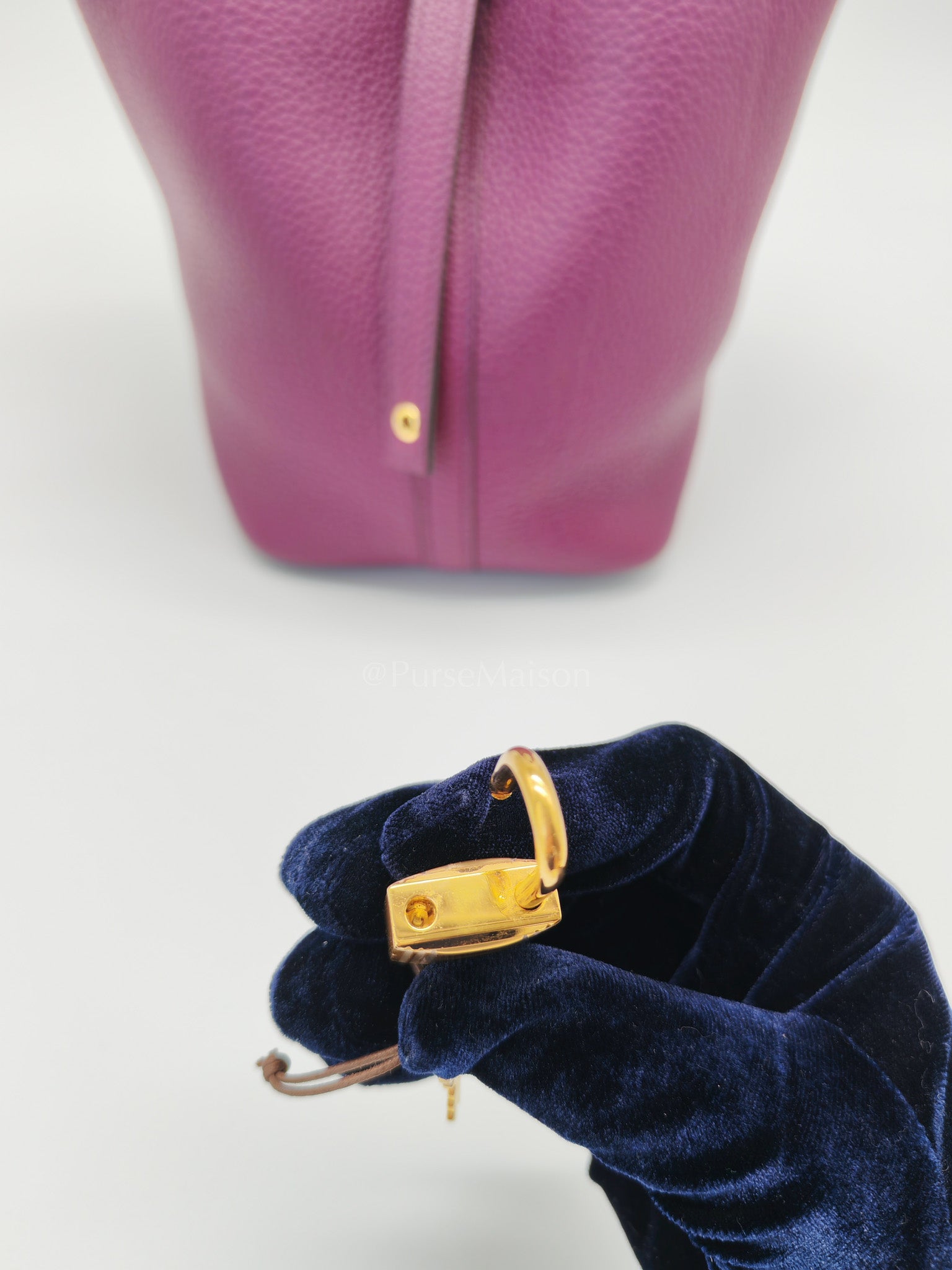 Picotin 18 in Anemone Taurillon Maurice Leather Gold Hardware Stamp D(2019) | Purse Maison Luxury Bags Shop