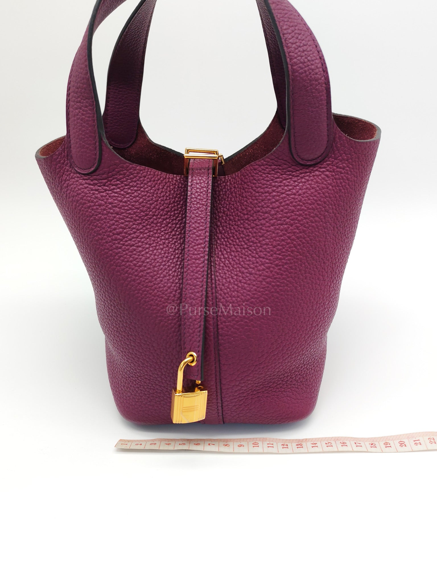 Picotin 18 in Anemone Taurillon Maurice Leather Gold Hardware Stamp D(2019) | Purse Maison Luxury Bags Shop