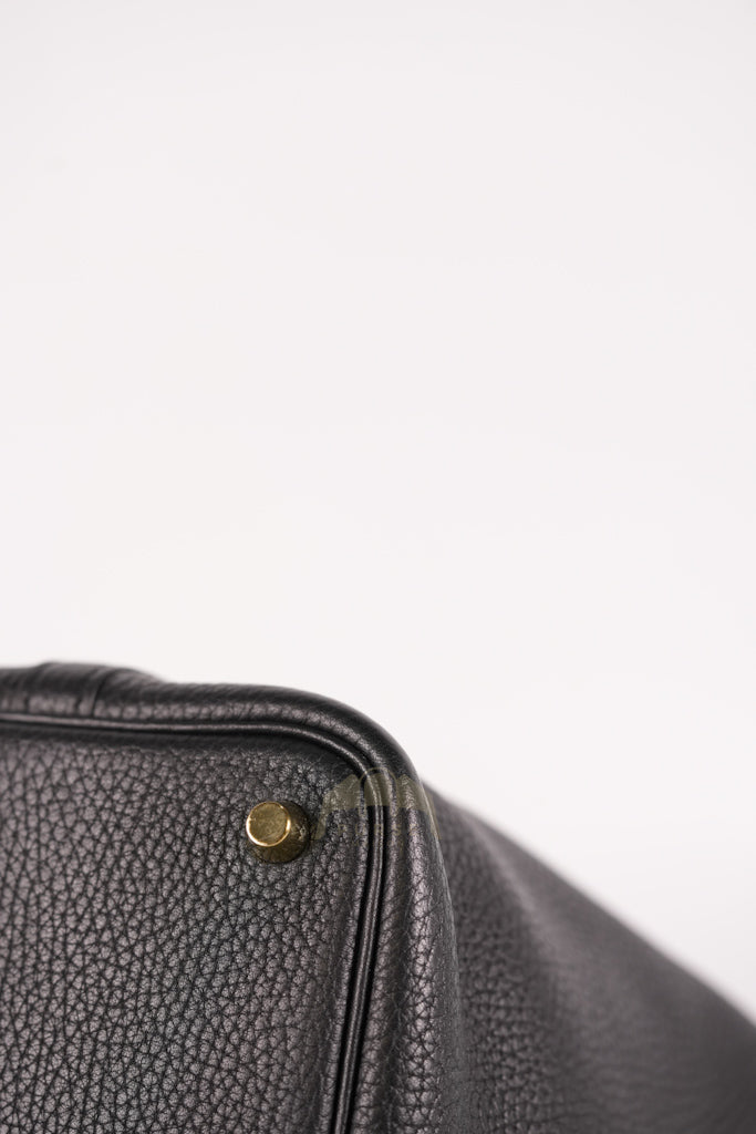 Picotin 18 in Black Clemence Leather and Gold Hardware Stamp Y (2020) | Purse Maison Luxury Bags Shop